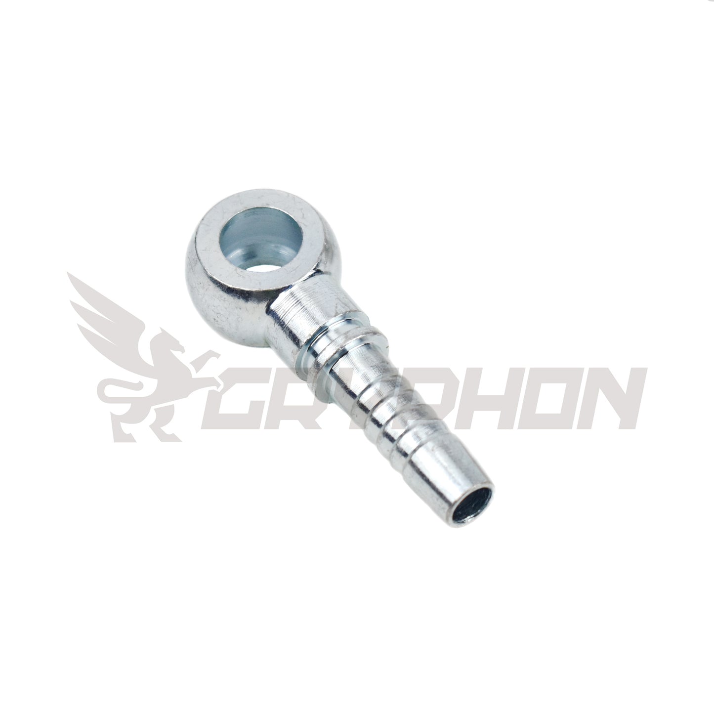 3/8" barb to M12 metric banjo fitting for universal hose use