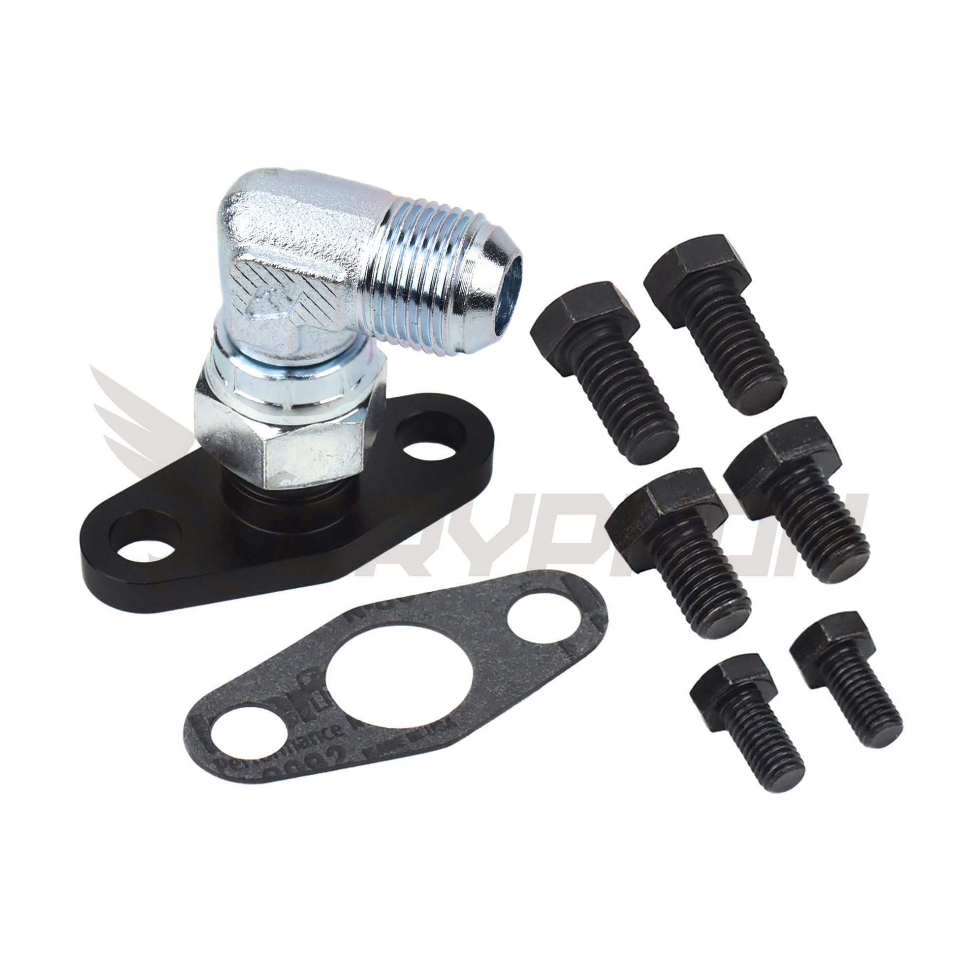 90 Degree 10AN Turbo Oil Drain Flange for BorgWarner AirWerks Series S200SX, S300SX, S400SX