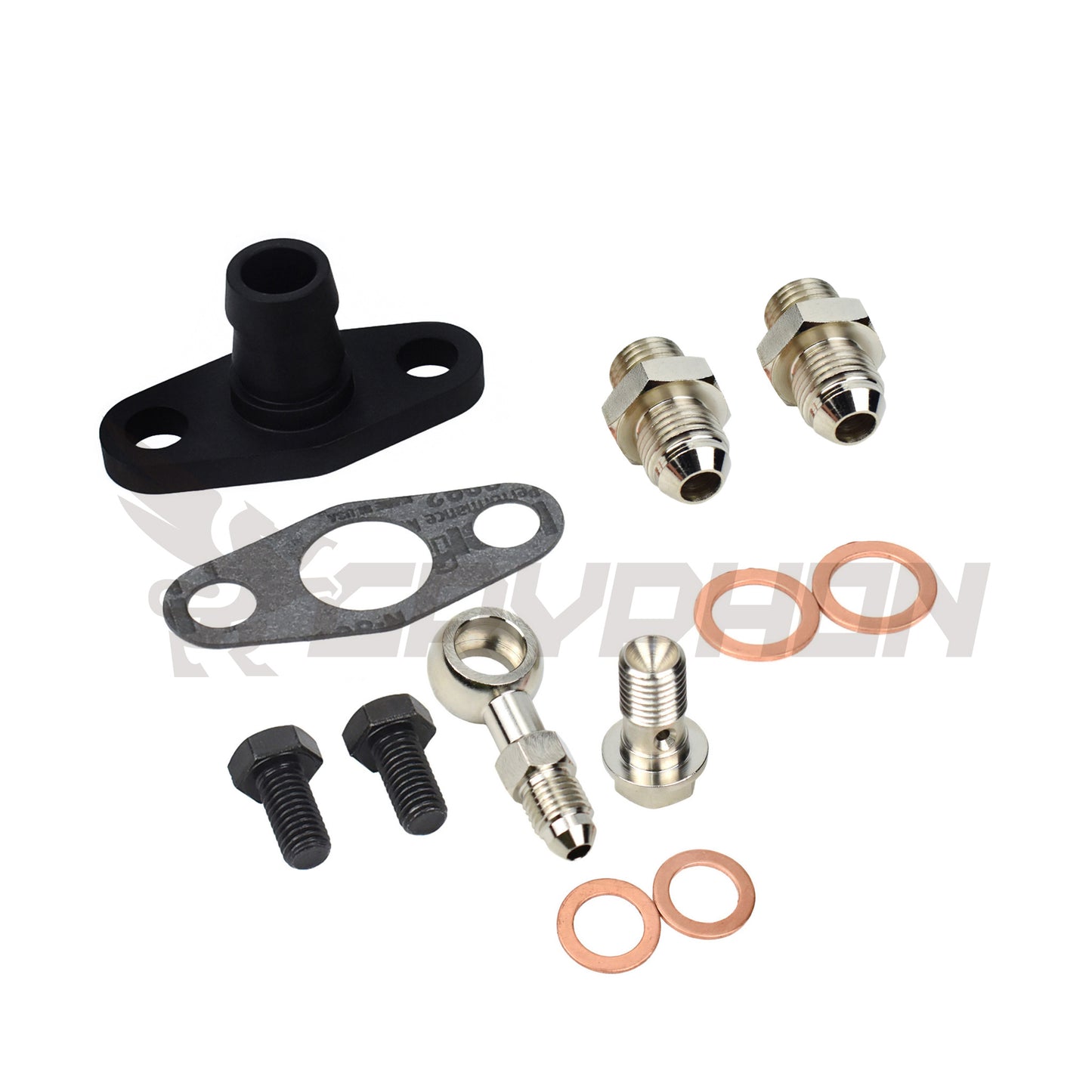 Turbo oil and water fittings for Garrett GTW34 GTW36 GTW38 ball bearing turbo.