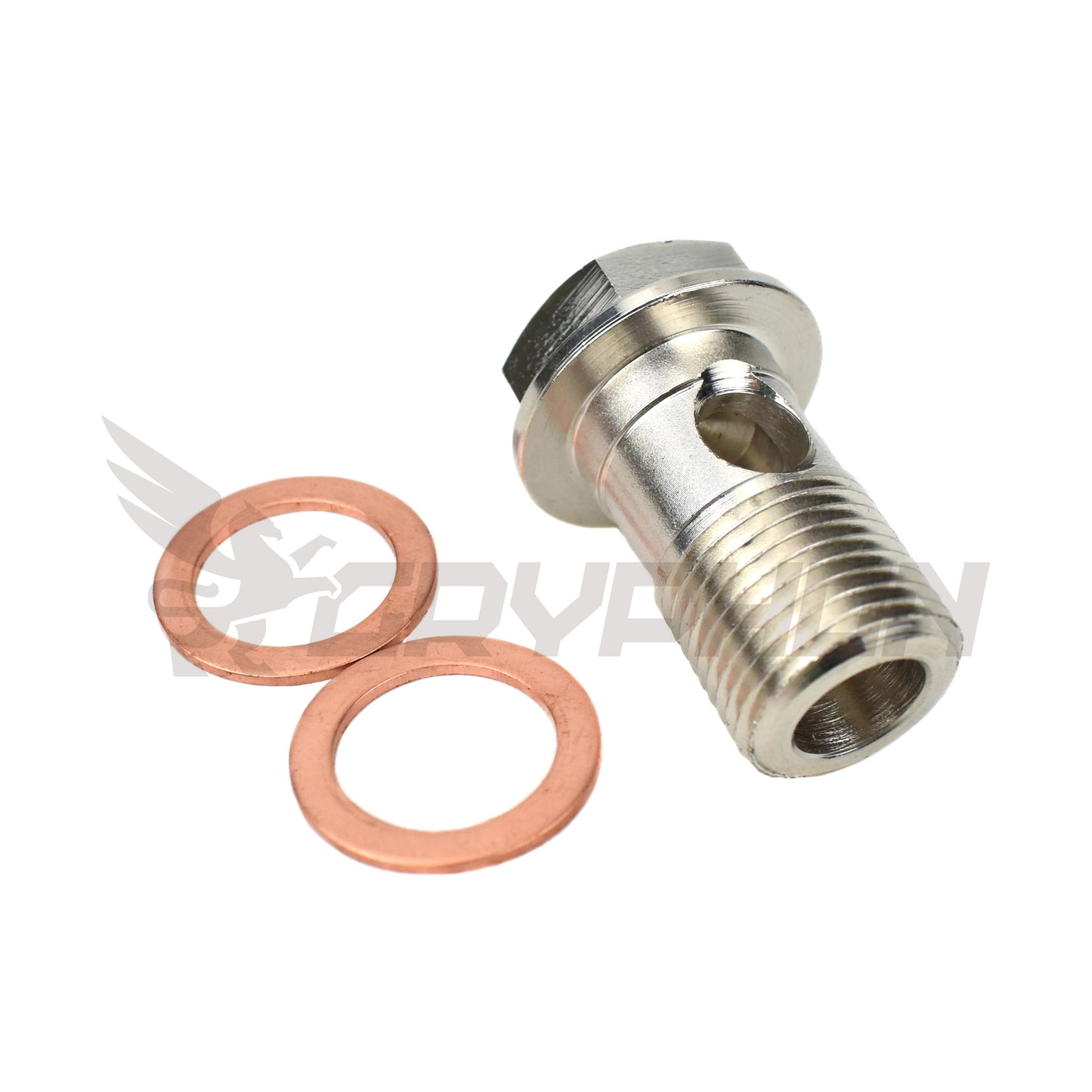 M18x1.5 banjo bolt kit for fuel and oil systems, mild steel with copper crush washer