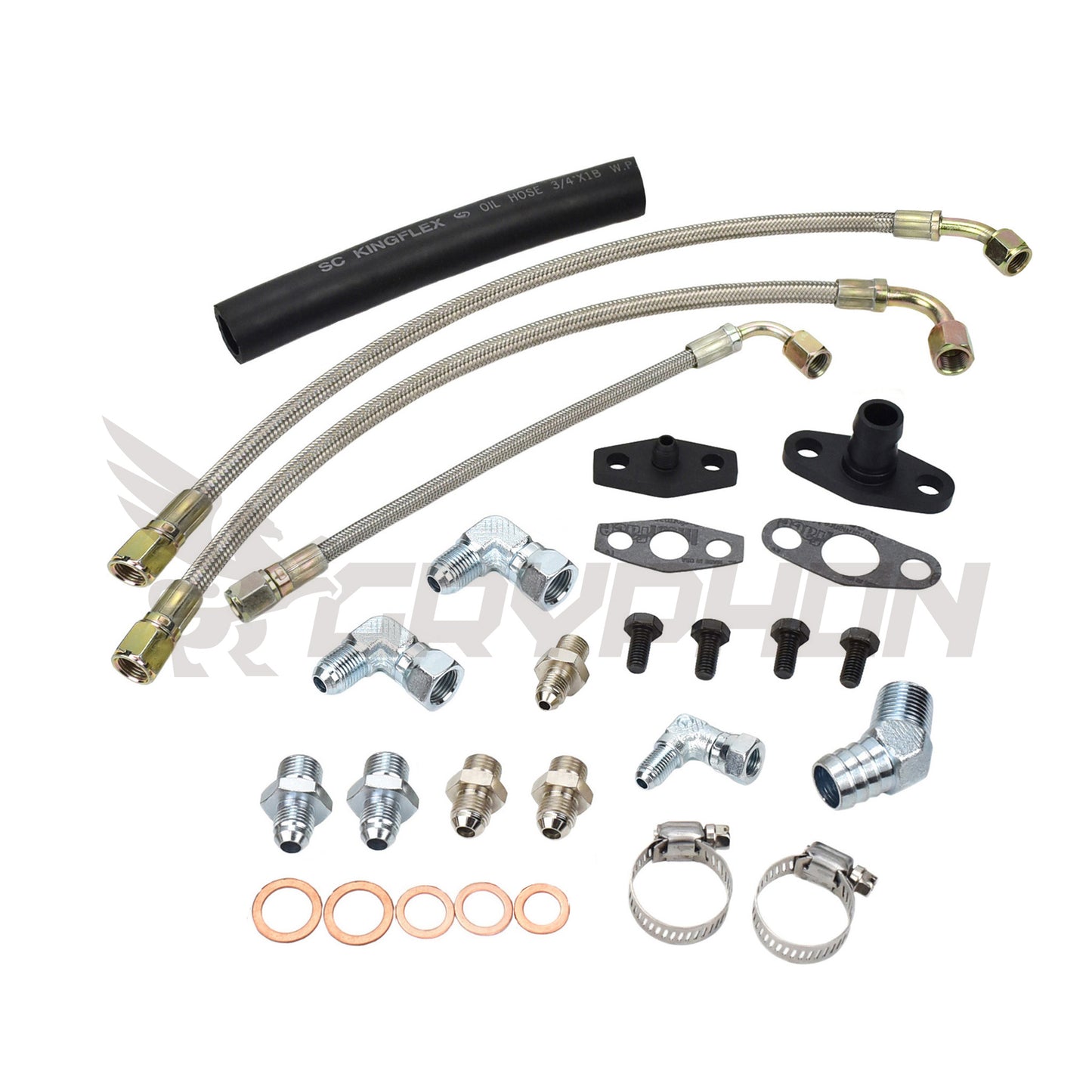 S14 S15 SR20DET oil and water line kit for low mount Garrett T3 T4 turbo