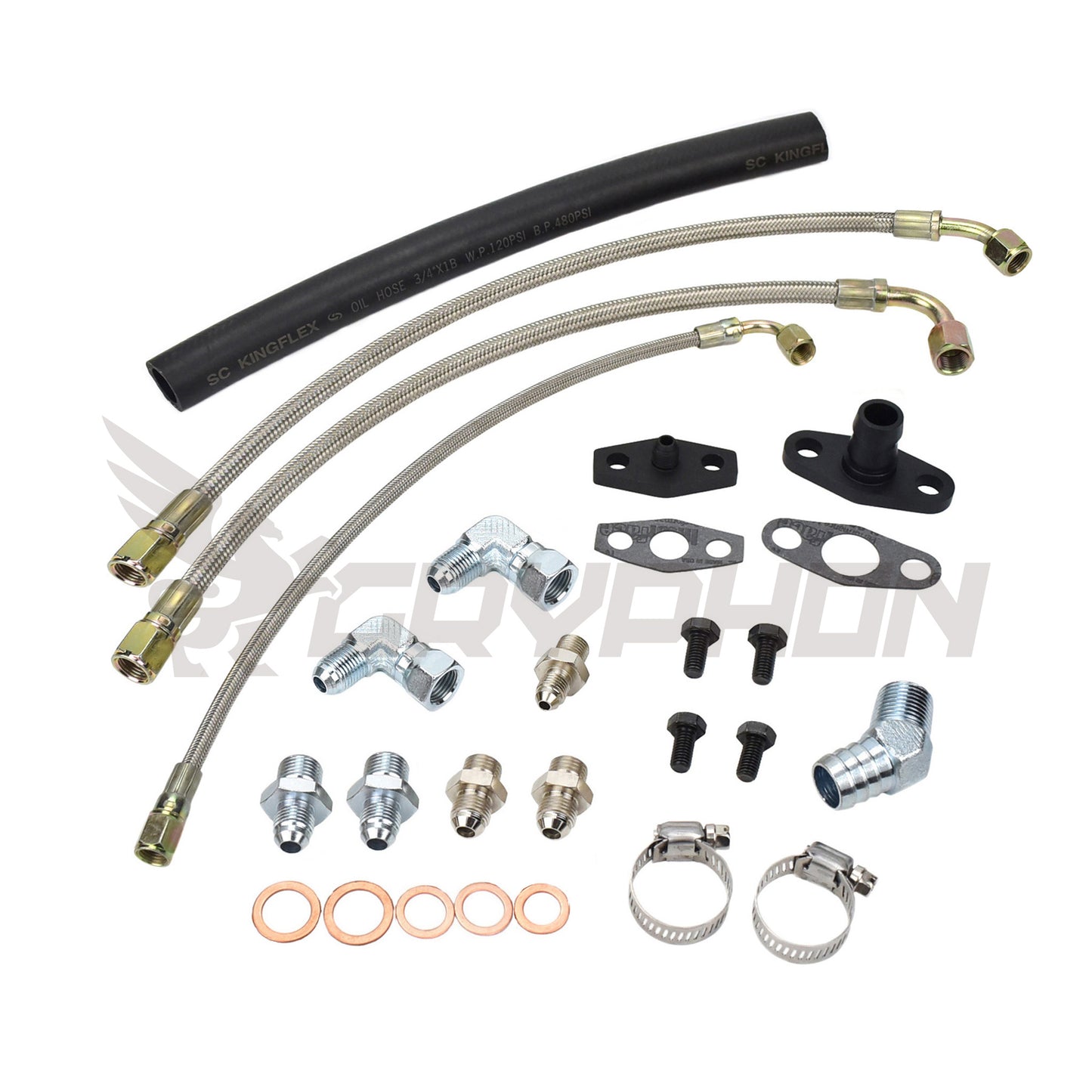S14 S15 SR20DET oil and water line kit for top mount Garrett T3 T4 turbo