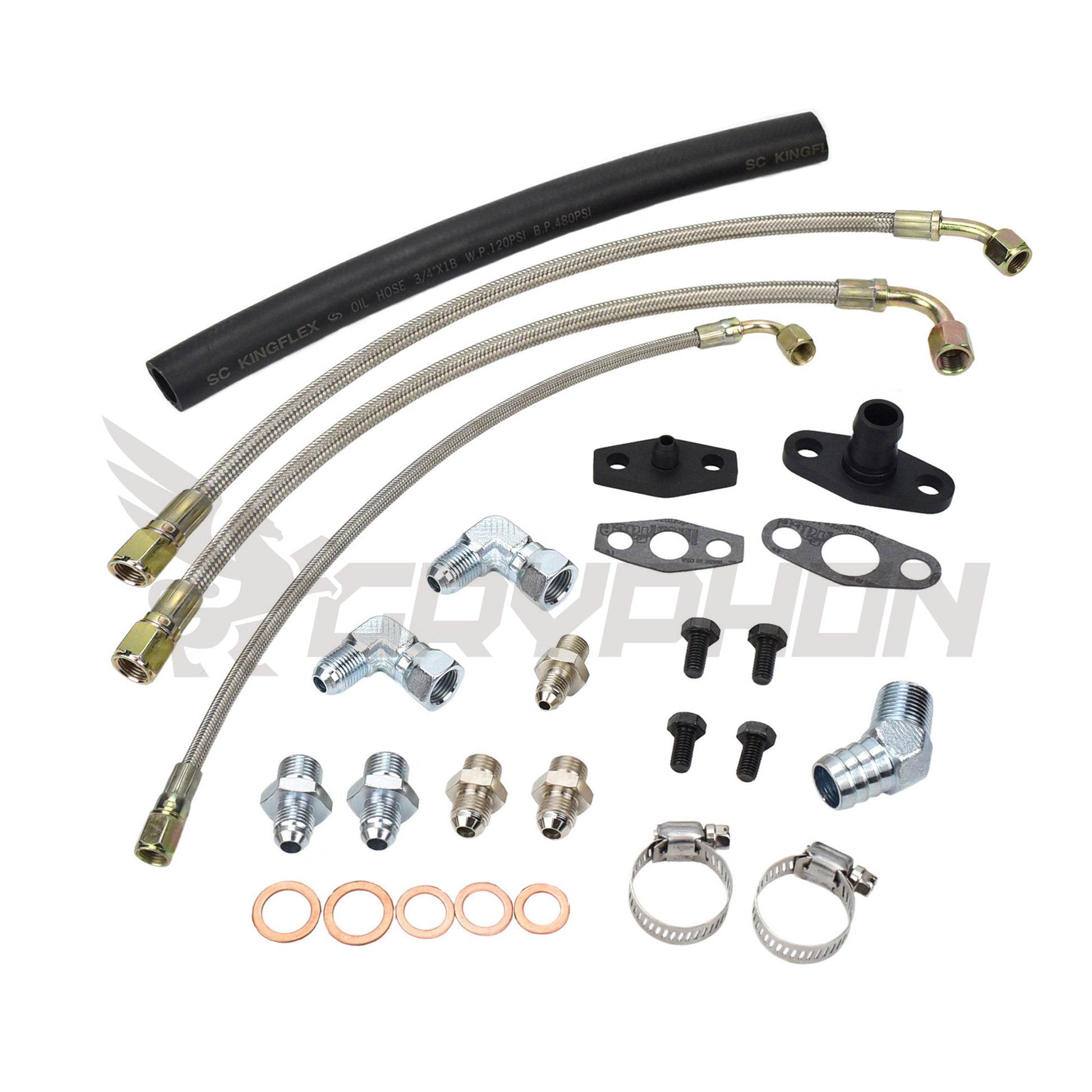 S14 S15 SR20DET oil and water line kit for top mount Garrett T3 T4 turbo