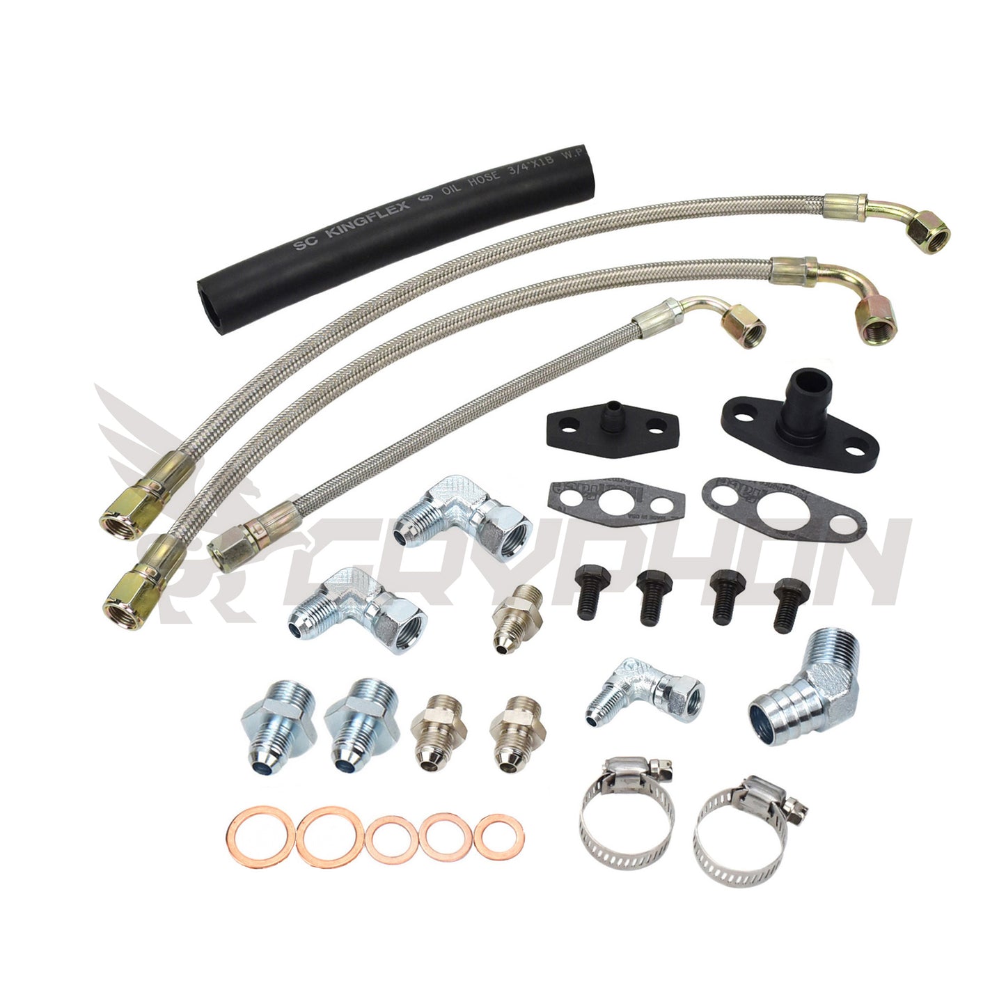 S14 S15 SR20DET oil and water line kit for low mount Garrett T3 T4 turbo
