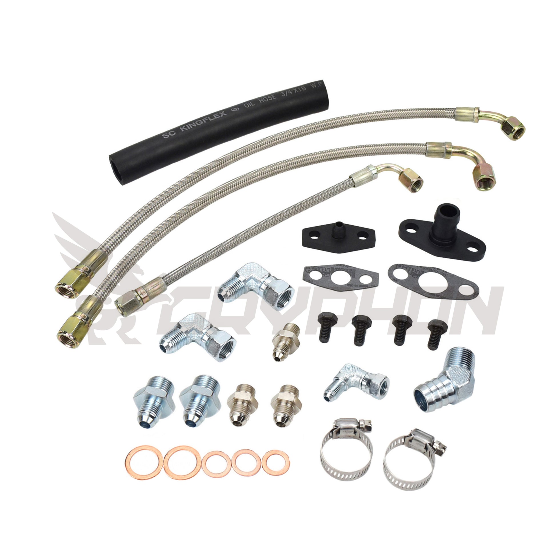 S14 S15 SR20DET oil and water line kit for low mount Garrett T3 T4 turbo