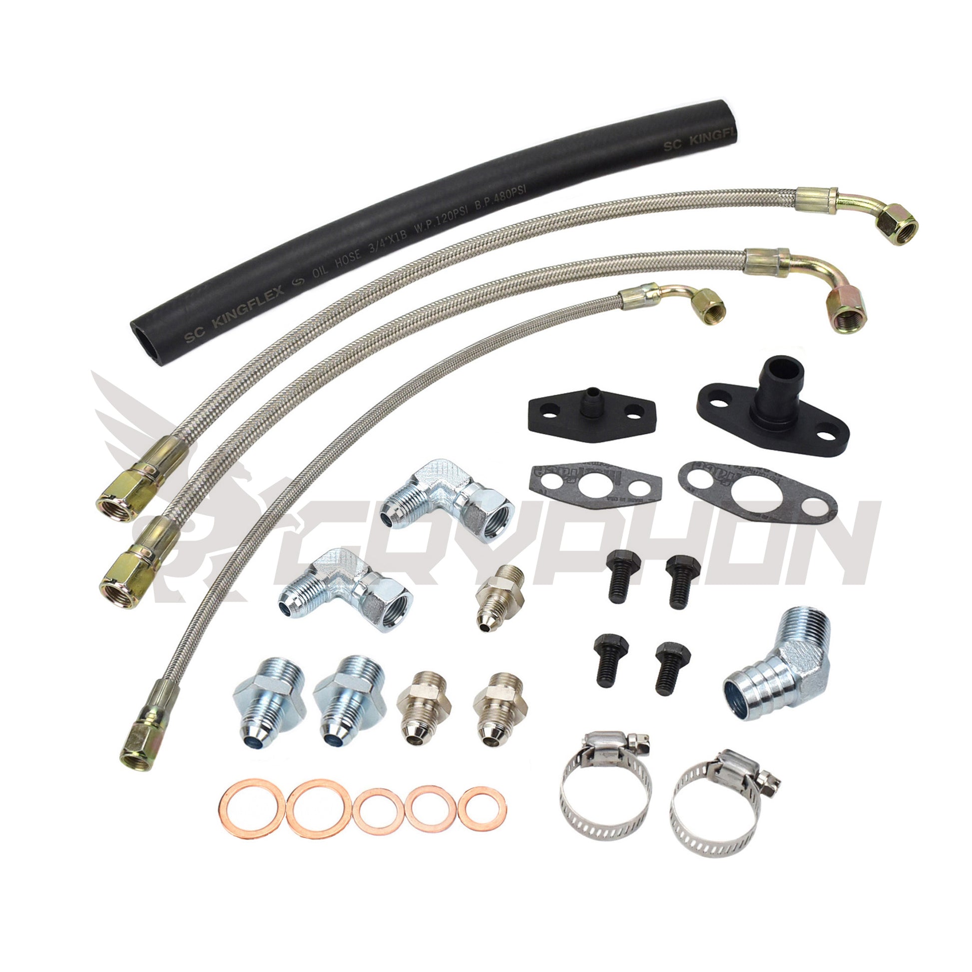 S14 S15 SR20DET oil and water line kit for top mount Garrett T3 T4 turbo