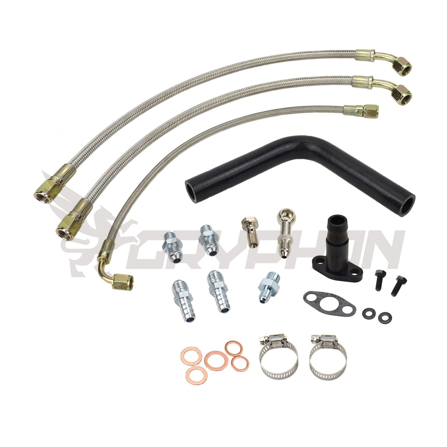 Turbo oil and water line kit for Toyota Starlet EP82 EP91 4E-FTE engine with TD04 turbo upgrade