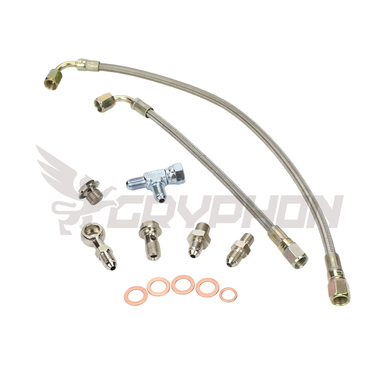 4AN braided turbo oil feed kit for Subaru EJ20 EJ25 with AVCS