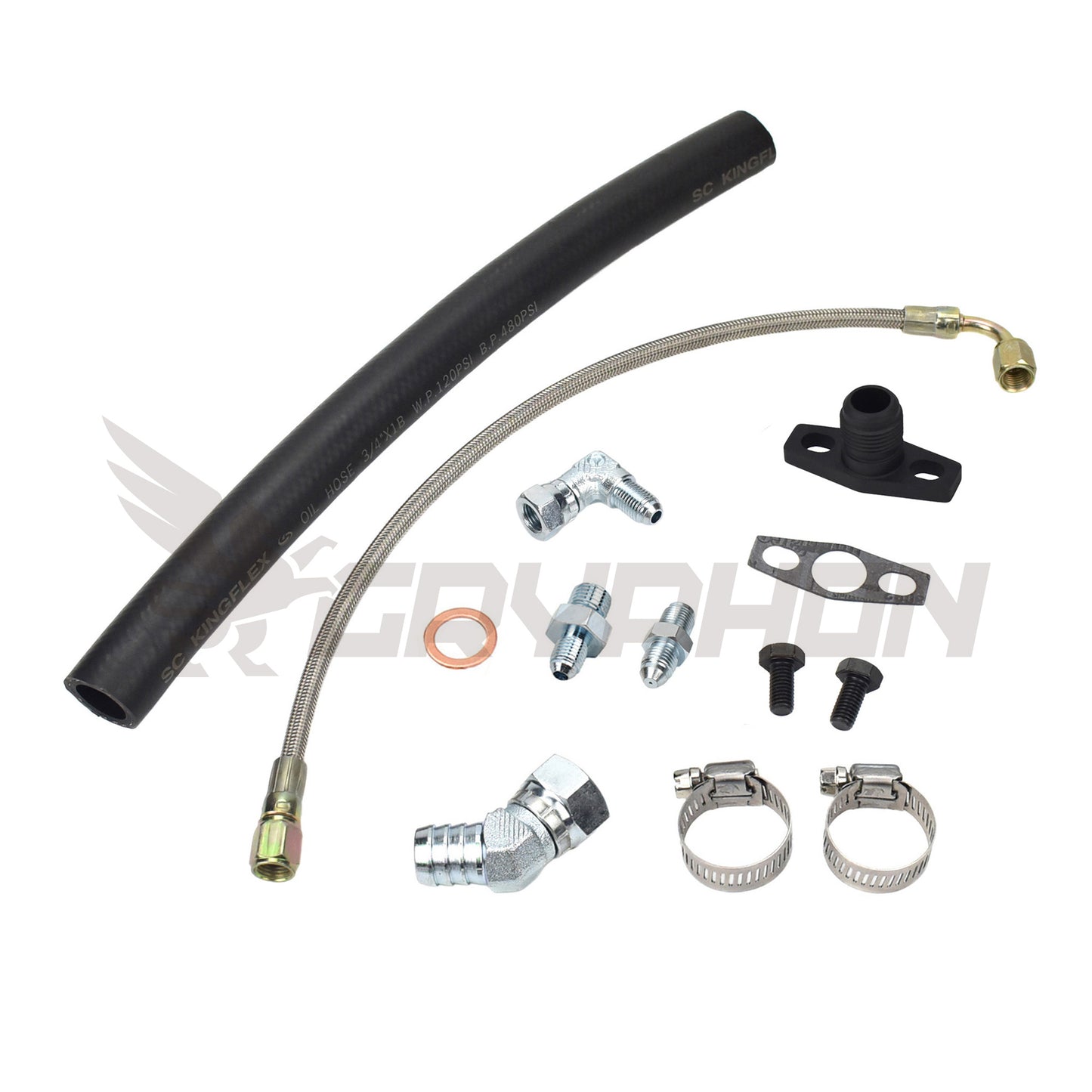 Turbo Oil Feed Return Line Kit Toyota Starlet EP82 EP91 4E-FTE with Garrett GT25R GT28R