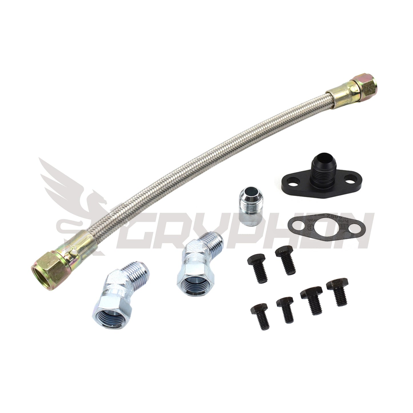 Braided Turbo Oil Drain Hose Kit Garrett G-Series G40 G42 G45