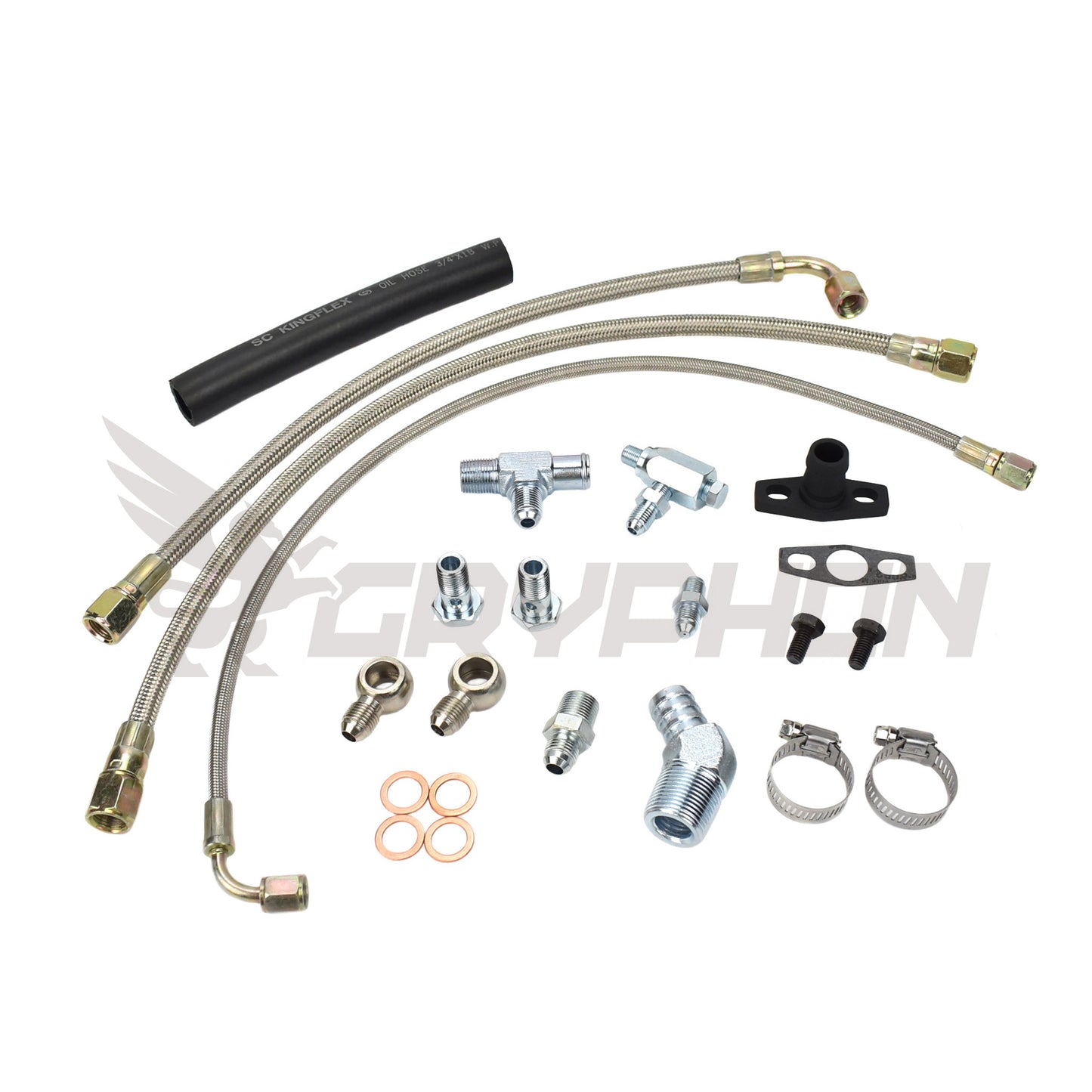 Turbo Oil Water Line Kit Nissan TD42 GQ with Garrett G-Series G25