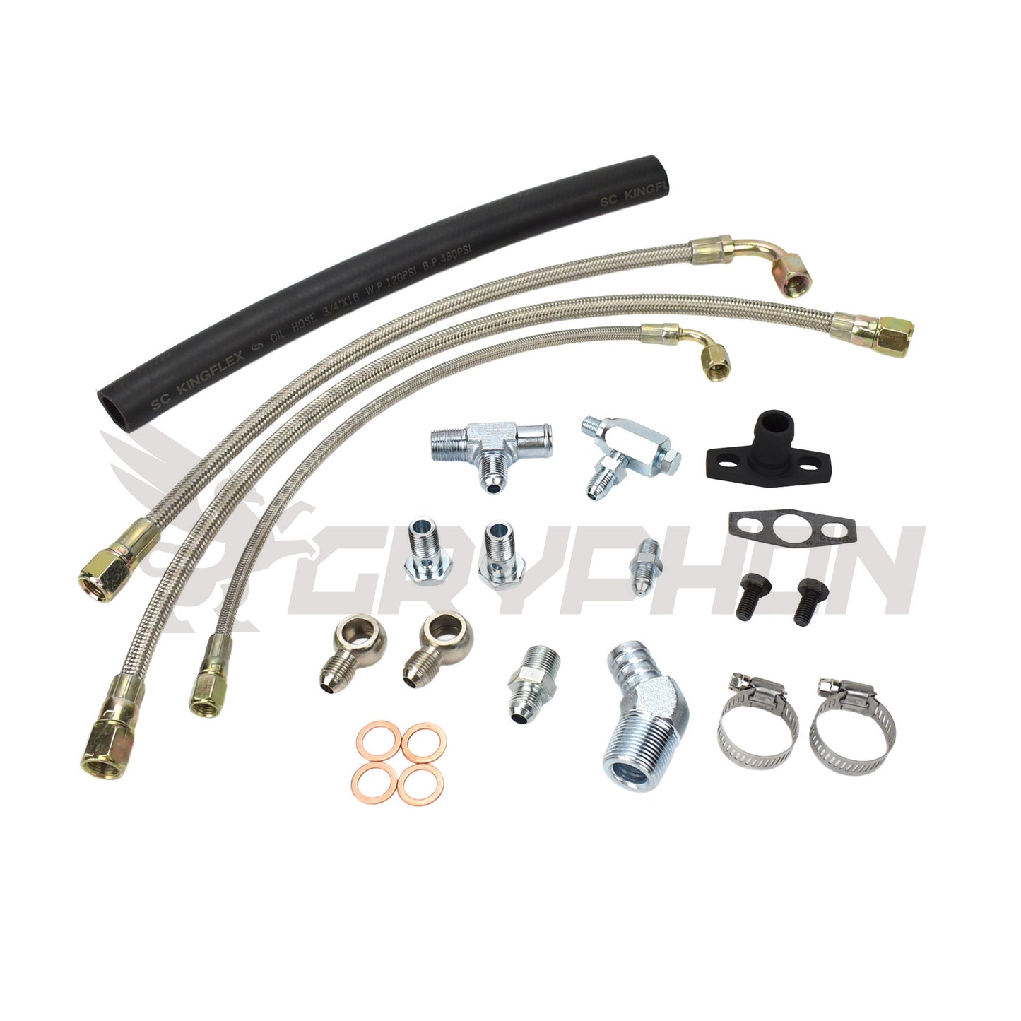 Turbo Oil Water Line Kit Nissan TD42 GQ with Garrett G-Series G25