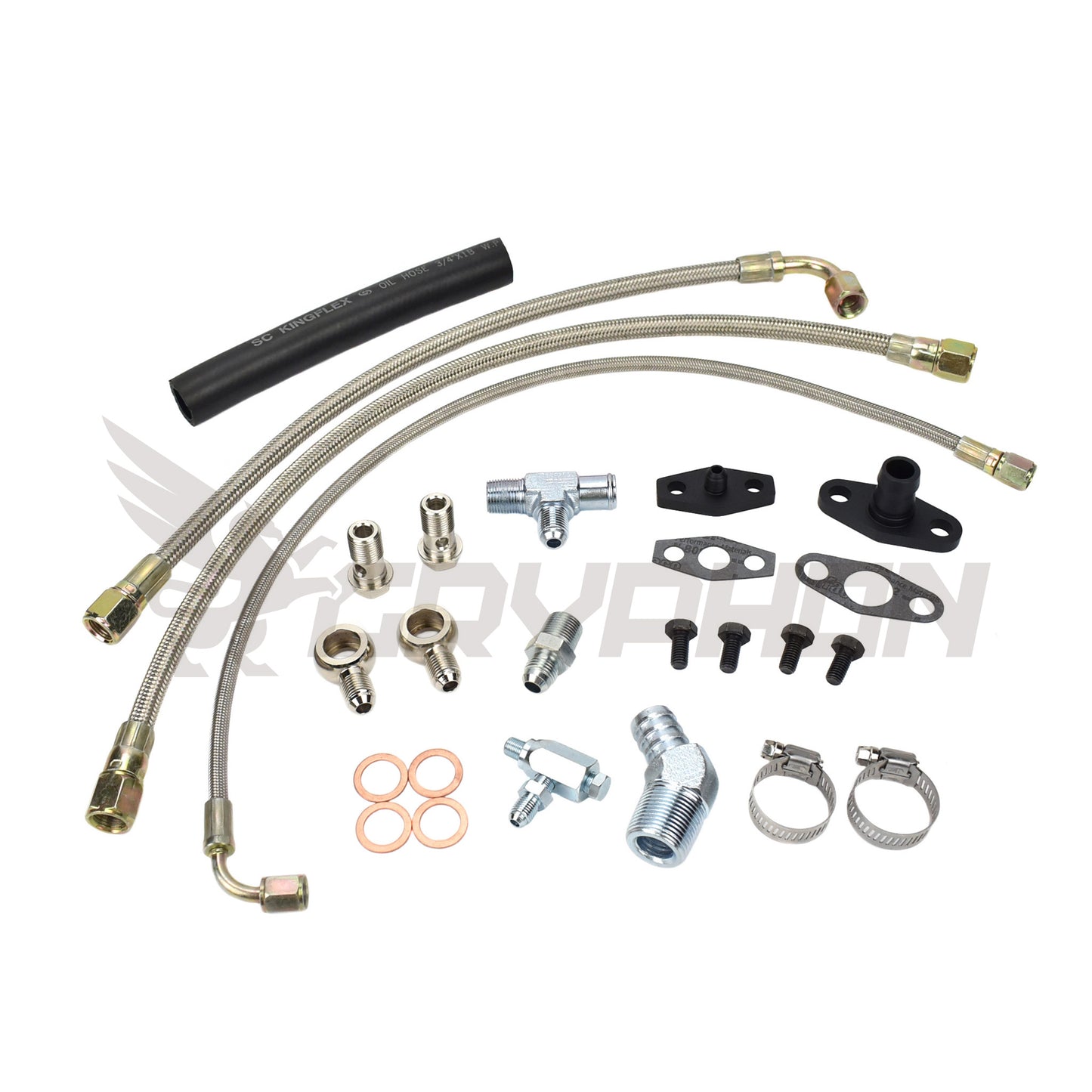 Turbo oil and water line kit for Nissan TD42 GQ with HT18 turbo