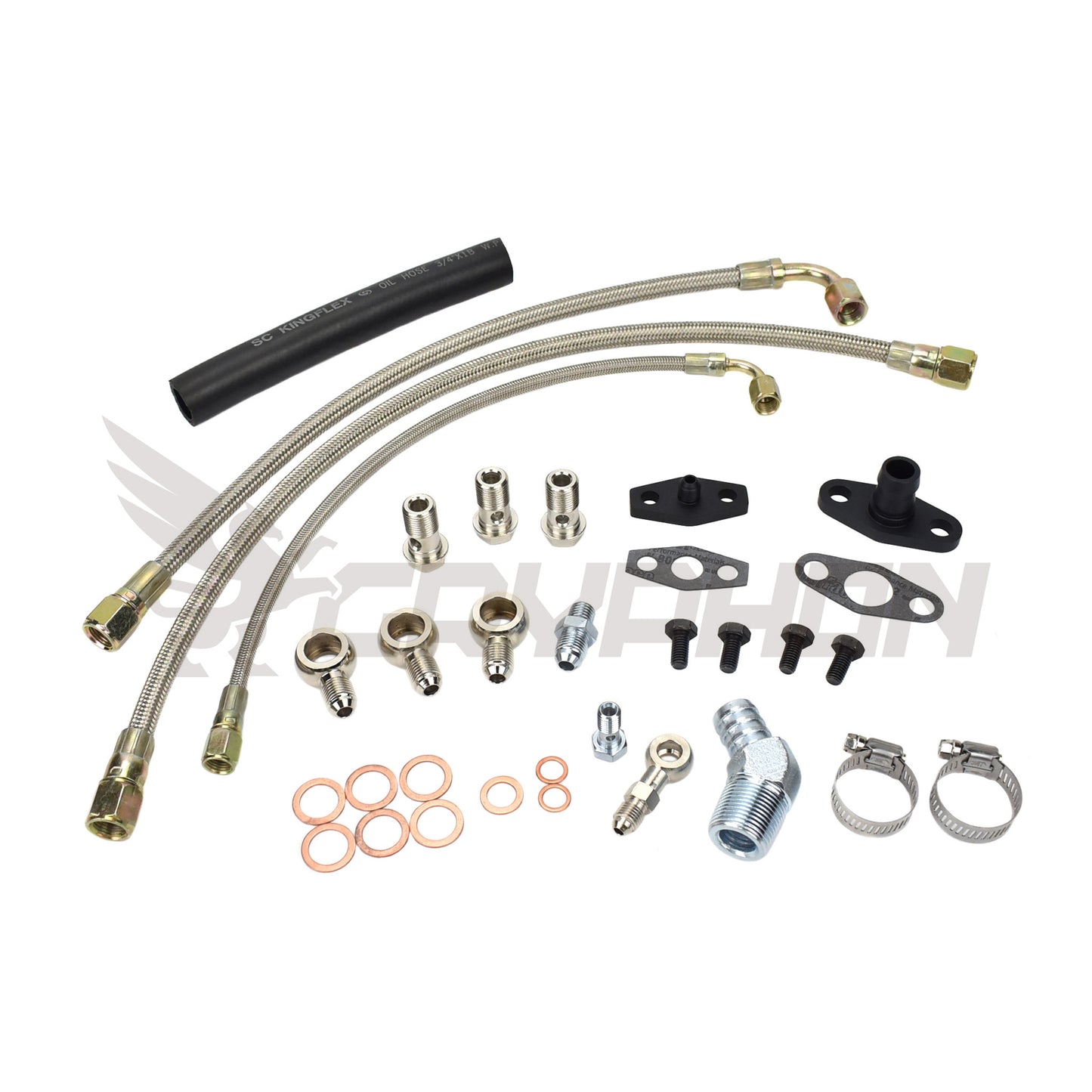 Turbo Oil Water Line Kit Nissan TD42 GU with stock Hitachi HT18