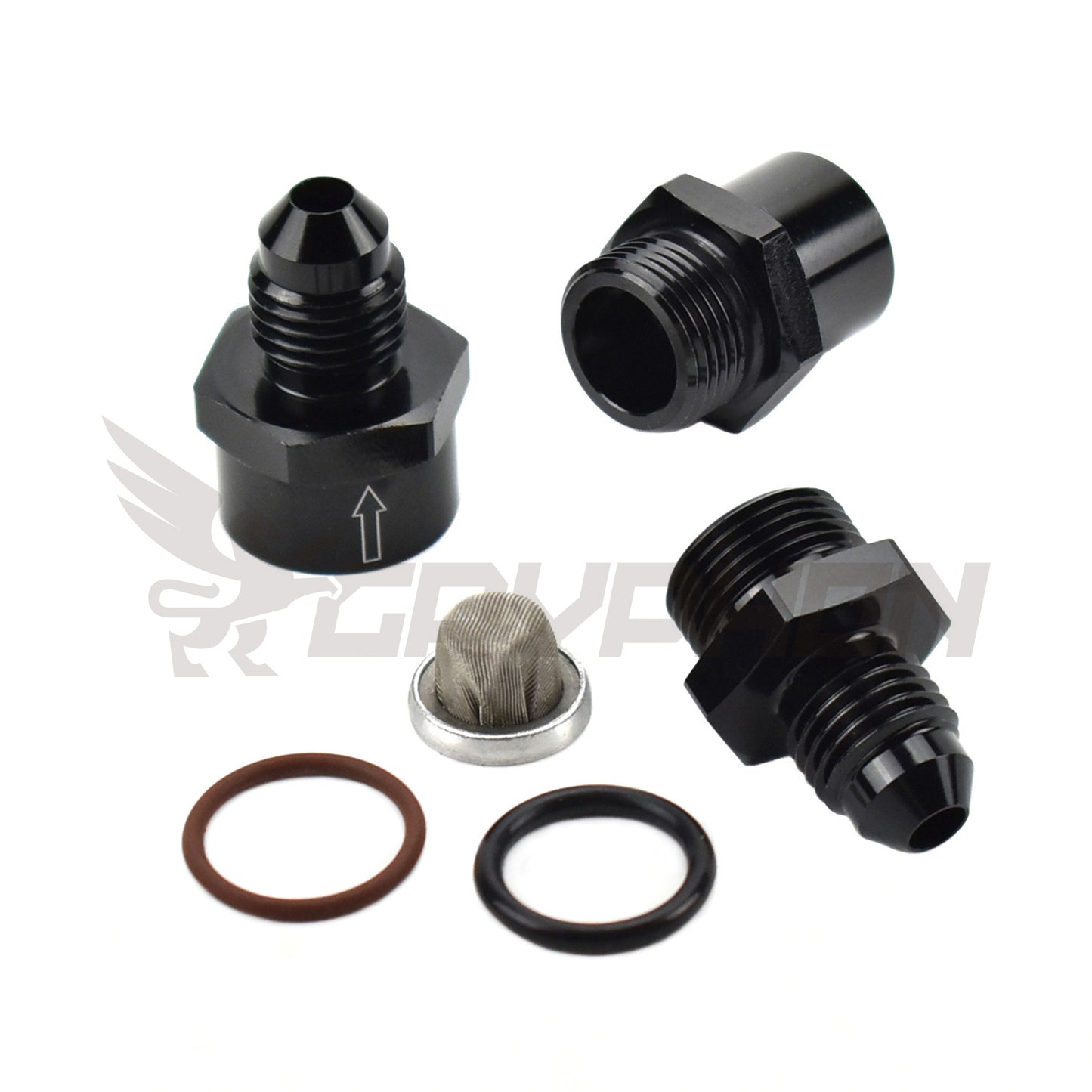 Inline 4AN turbo oil filter with conical stainless steel mesh screen