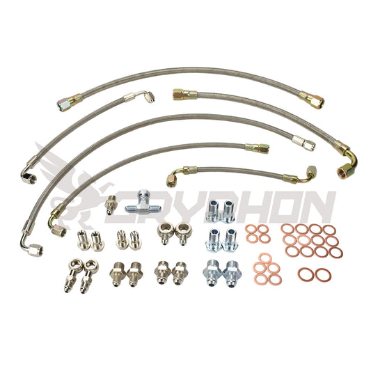 Turbo oil and water line kit for RB26DETT TB2803 GT25R turbo