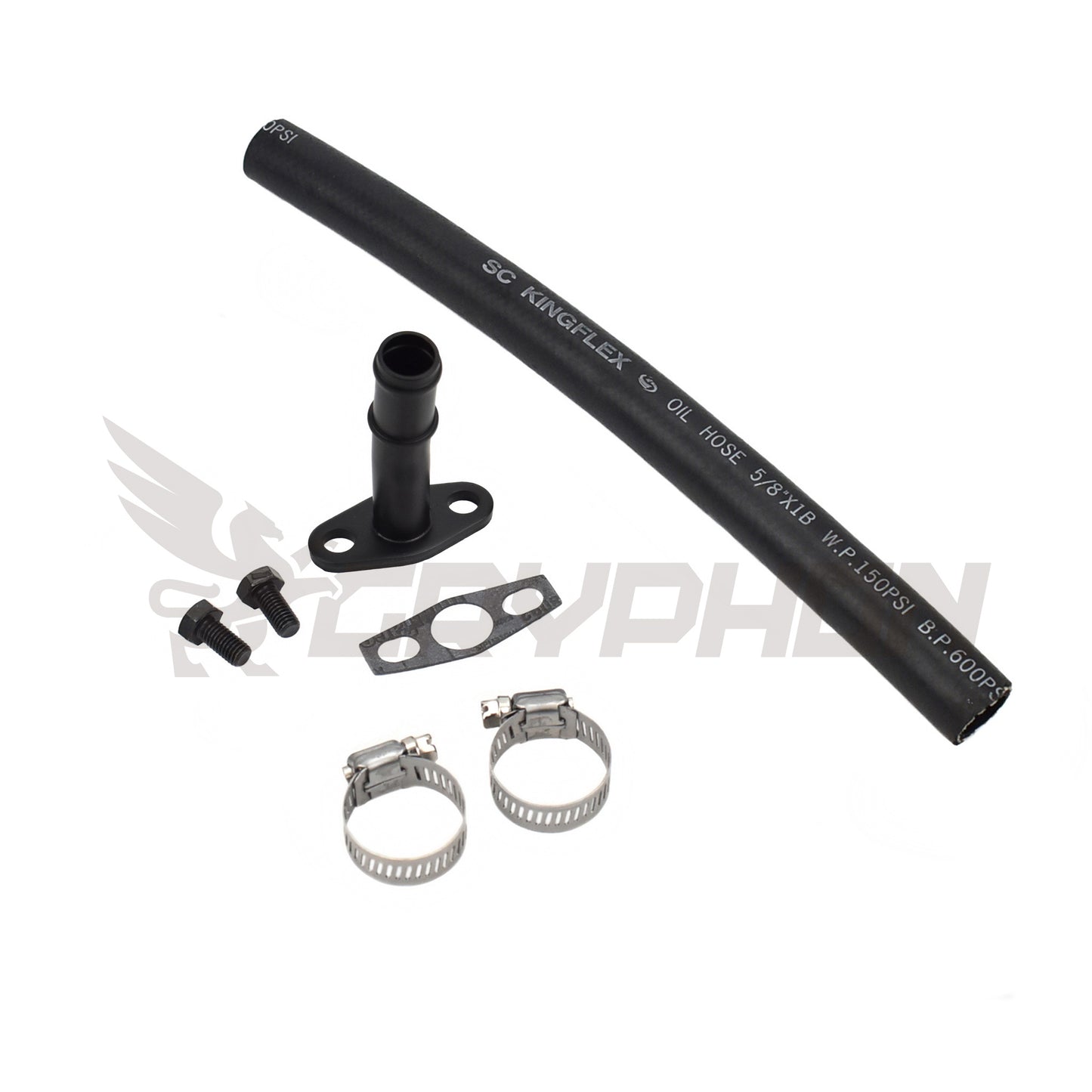 Turbo Oil Drain Hose Kit for Nissan 180SX Silvia S13 CA18DET CA18DT with Garrett T25 T28 journal bearing turbo.