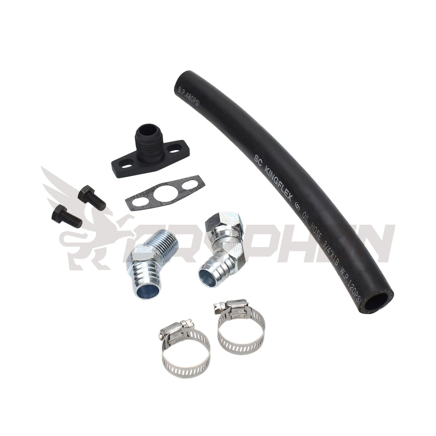 Turbo Oil Drain Hose Kit Toyota 1TR 2TR with Garrett GT30R GT35R