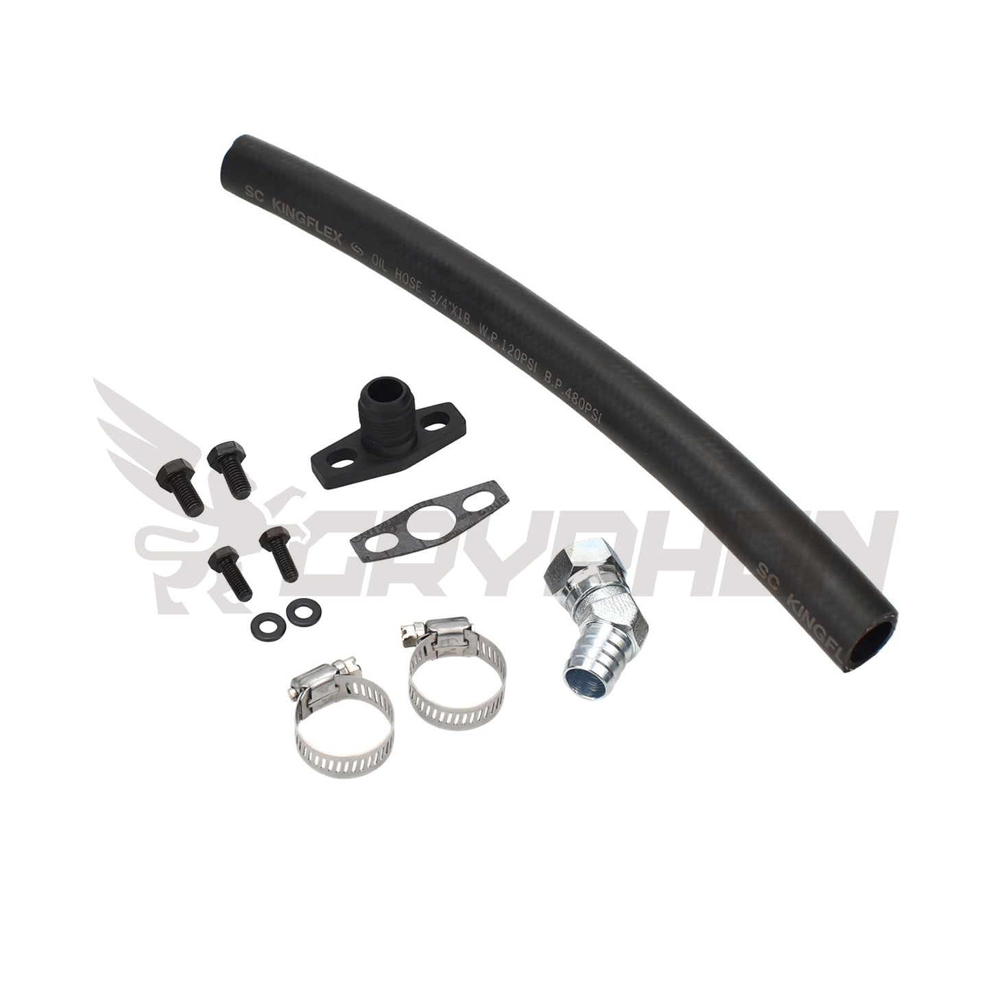 Turbo Oil Drain Hose Kit Toyota Starlet EP82 EP91 4E-FTE with Garrett GT25R GT28R