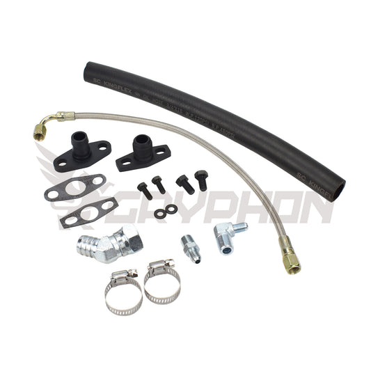 Turbo Oil Feed Return Line Kit 1G 2G DSM Eclipse 4G63 BorgWarner S200 S300 S400 (Filter Location)