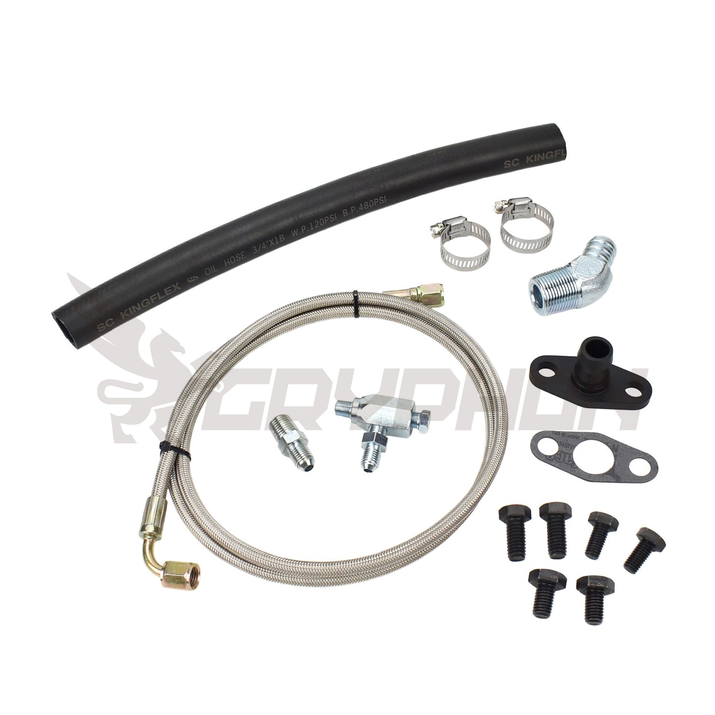 Universal Turbo Oil Feed Return Line Kit BorgWarner S200 S300 S400