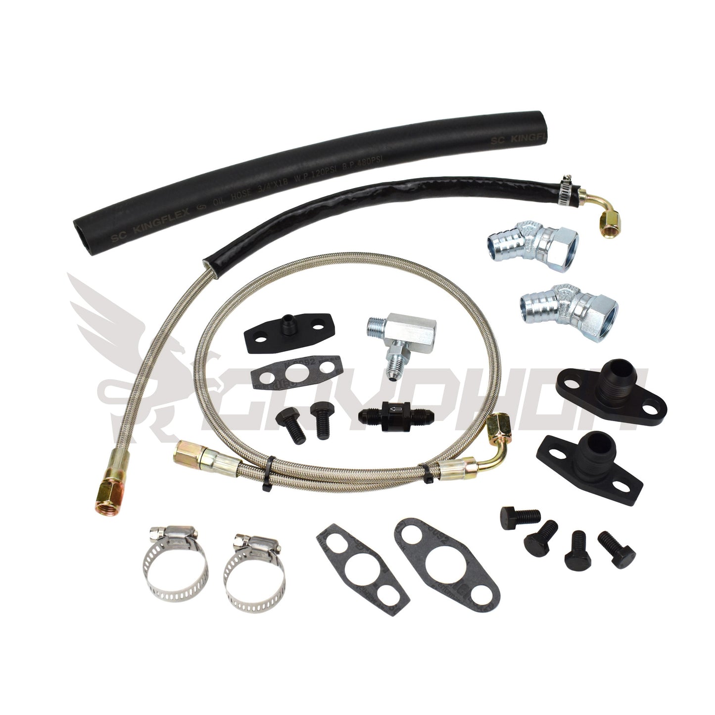 Turbo Oil Feed Return Line Kit Ford Falcon XR6 BA BF FG Garrett GT4202 GT4294