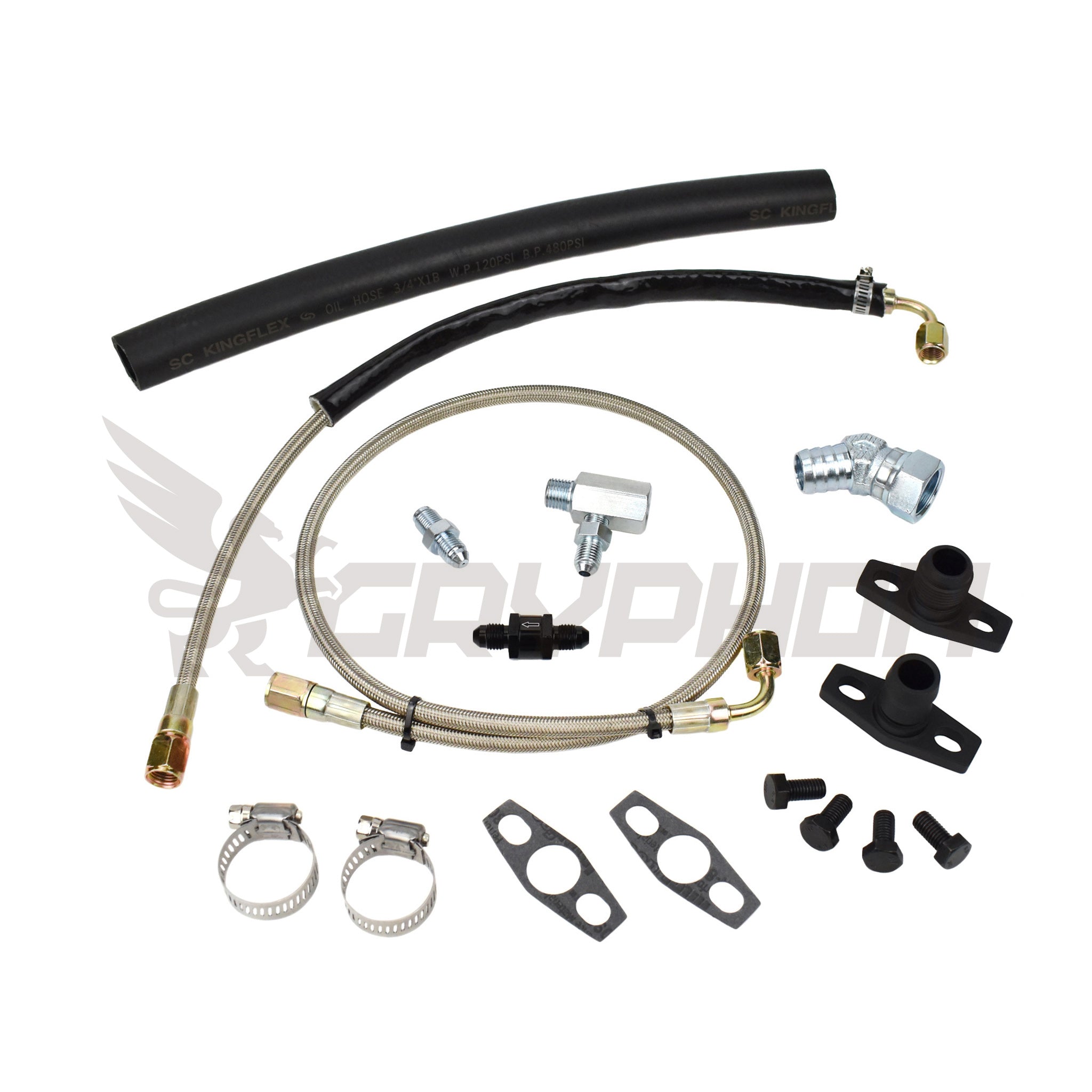 Gato Hidraulico Perfil Bajo Kit Turbo De Línea De Aceite Y Agua Ford Falcon BA BF XR6 FPV F6 Parasol Alfa Romeo Gt