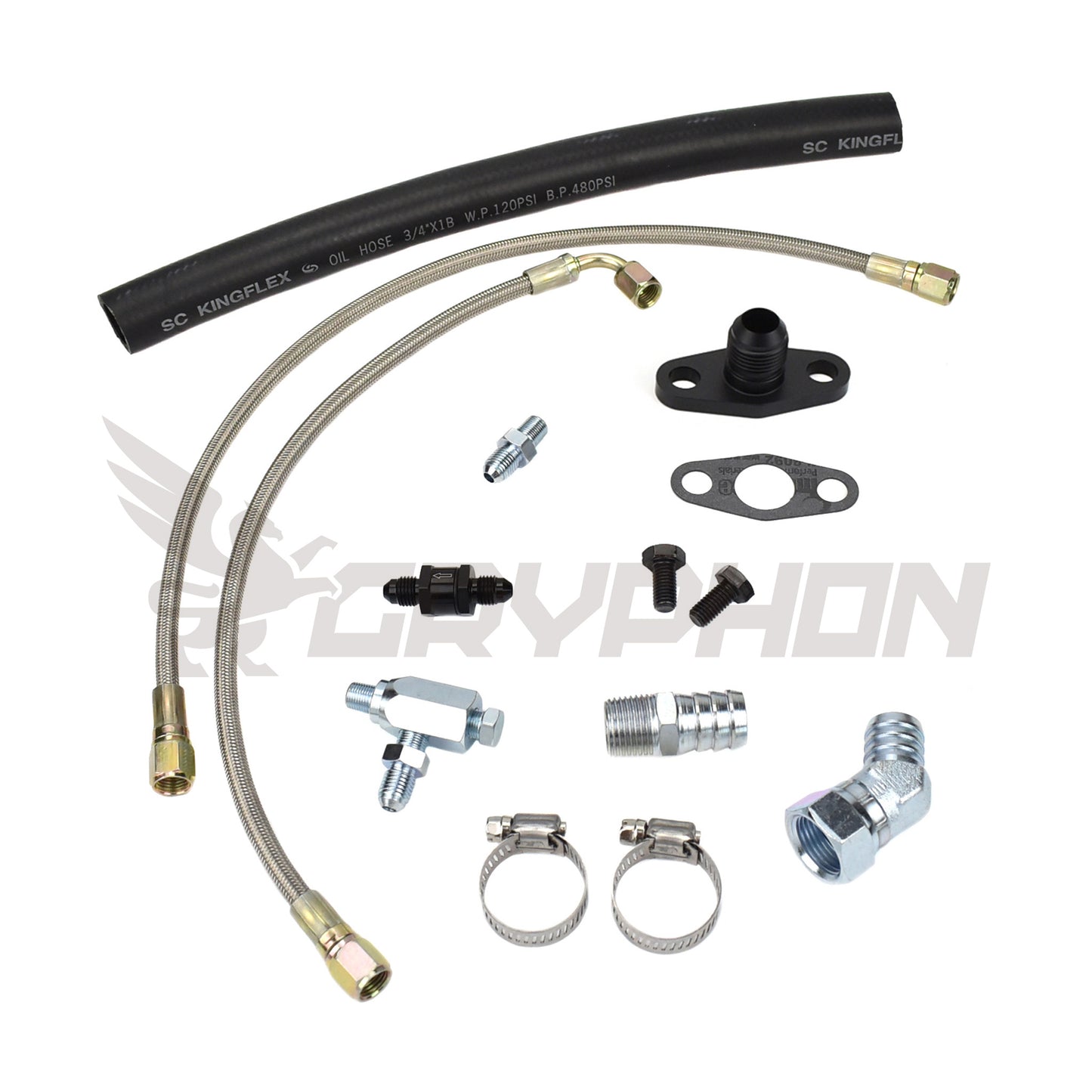 Turbo Oil Feed Return Line Kit Honda Civic B/D Series with Precision PTE