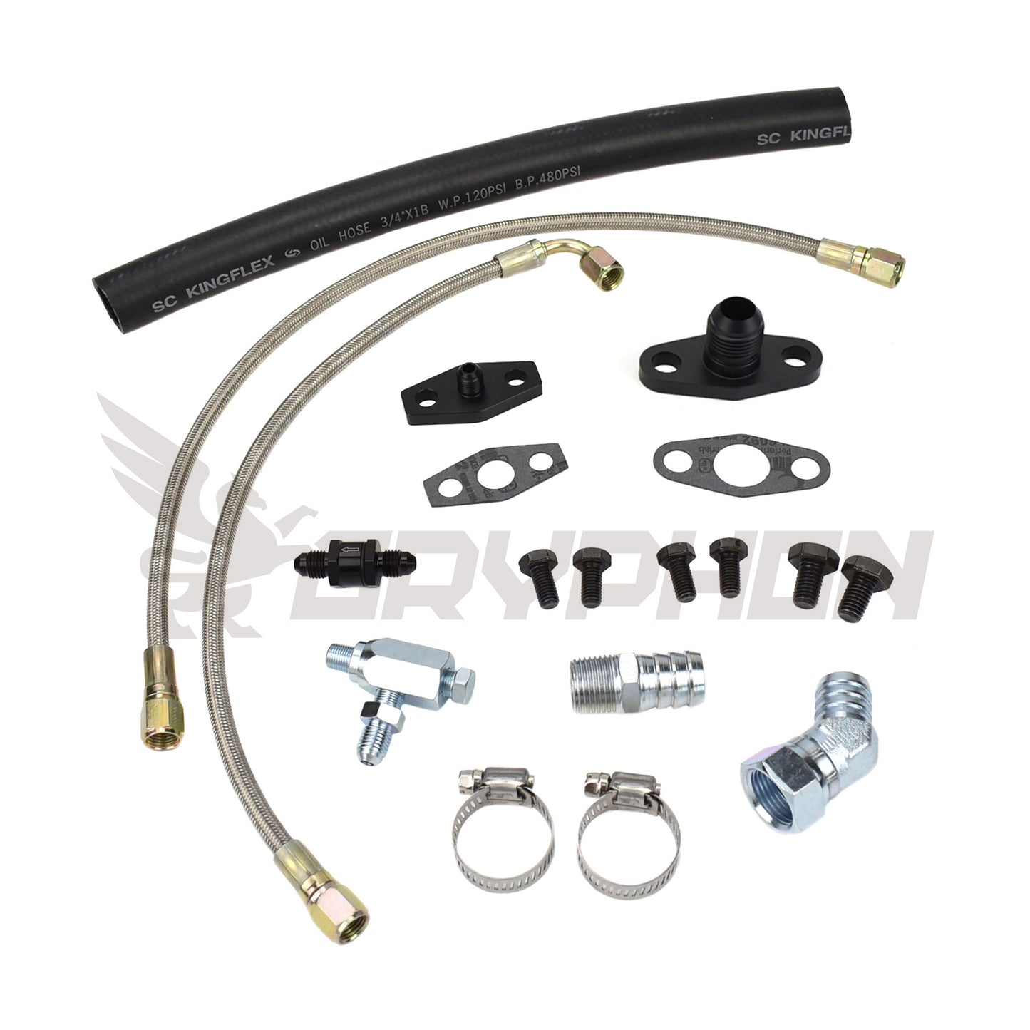Turbo Oil Feed Return Line Kit Honda Civic B/D Series with T67-25G TE06H TD07S TD08