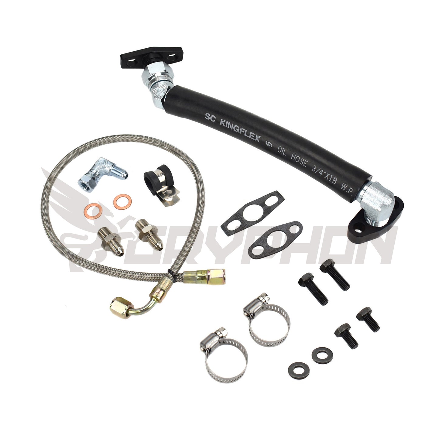Turbo Oil Feed Return Line Kit Mazdaspeed MS3 MS6 CX-7 Axela 2.3L BorgWarner EFR