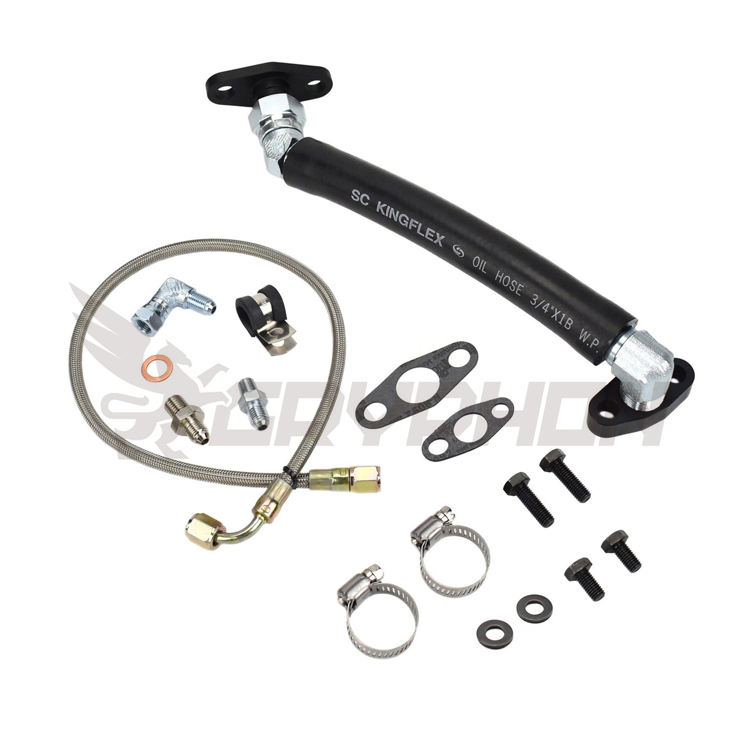 Turbo Oil Feed Return Line Kit Mazdaspeed MS3 MS6 CX-7 Axela 2.3L Precision PTE