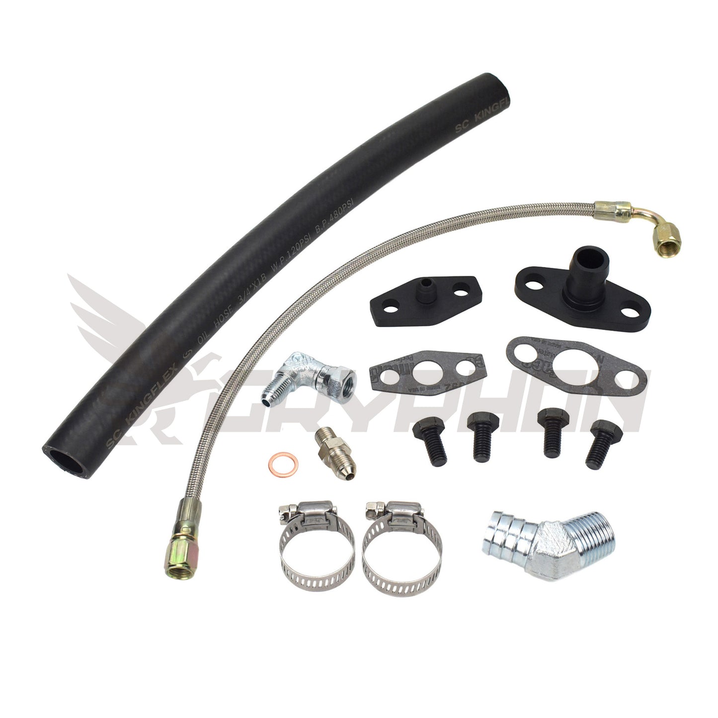 Turbo Oil Feed Return Line Kit for Mazda MX5 Miata Early MK1 engine with Holset Super HX30W