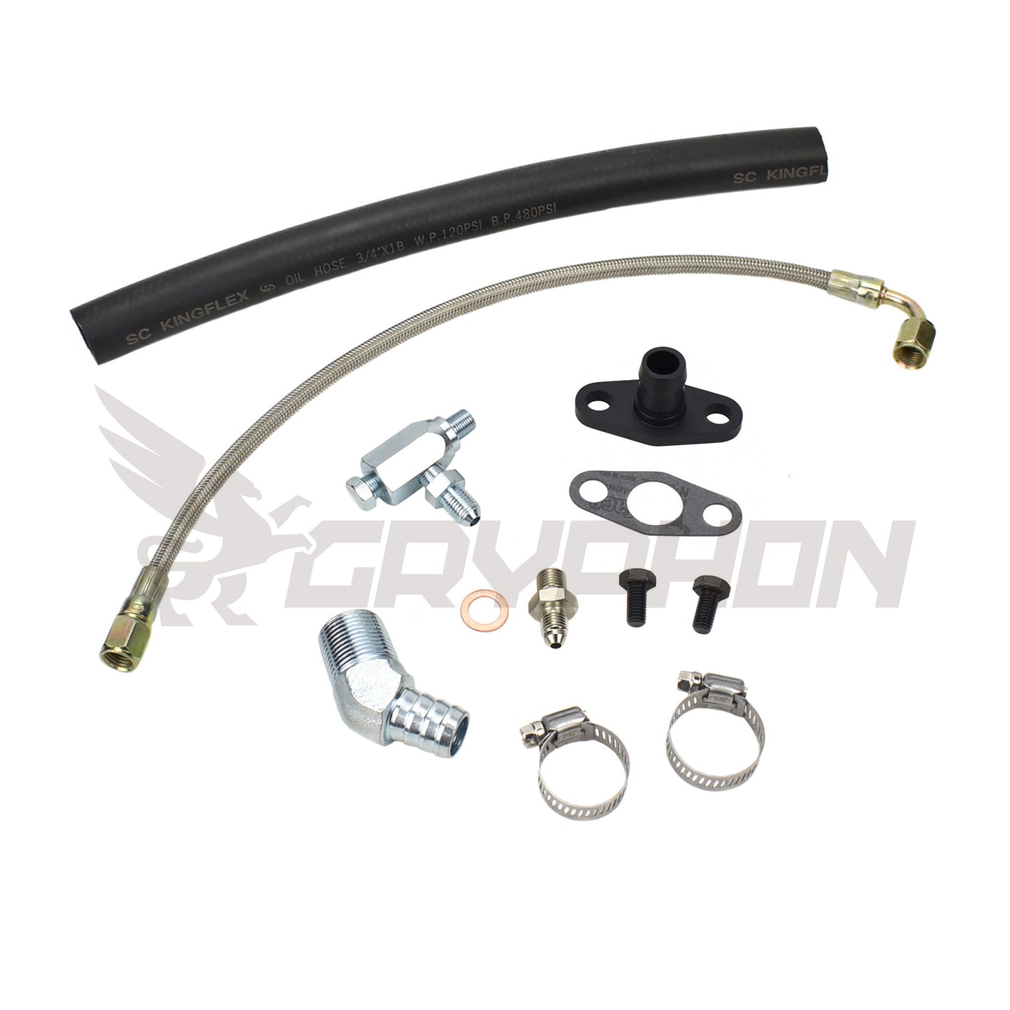 Turbo Oil Feed Return Line Kit Nissan TD42 GQ with Holset HX30 HX35