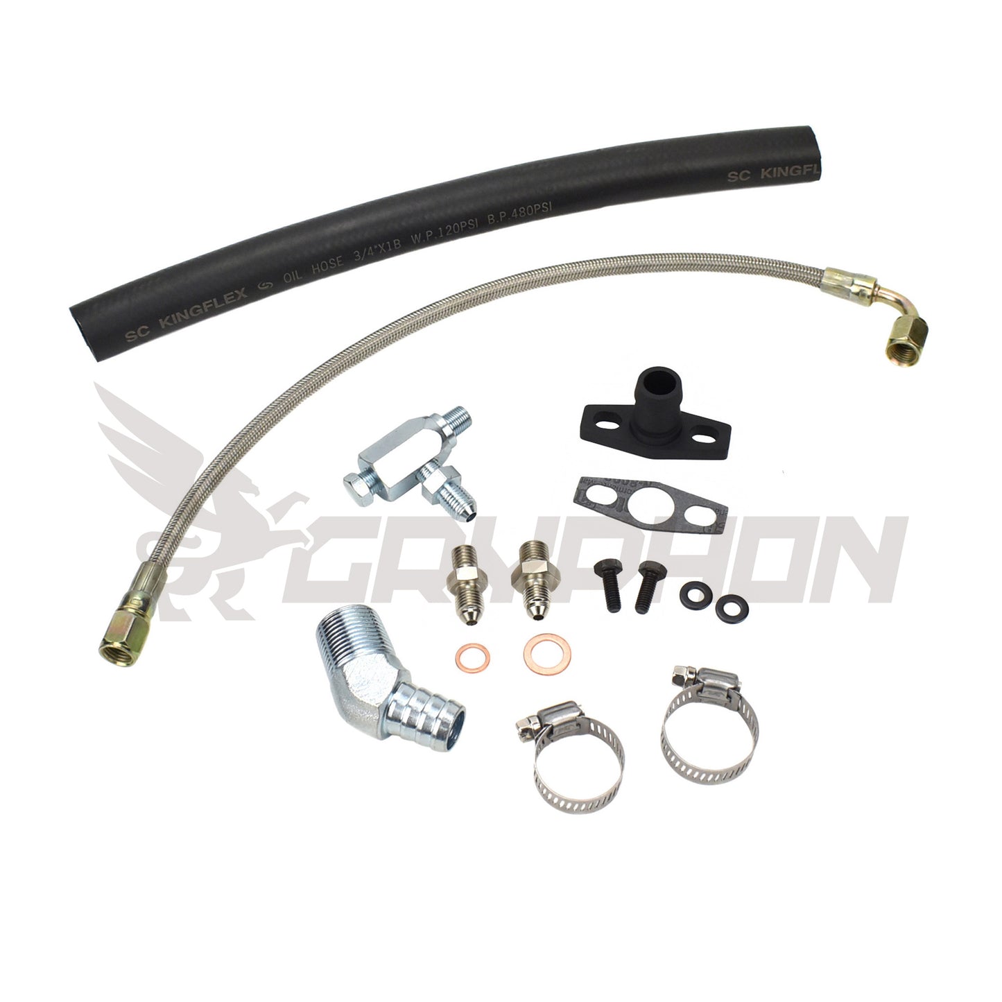 Turbo Oil Feed Return Line Kit Nissan TD42 GQ with TD05H
