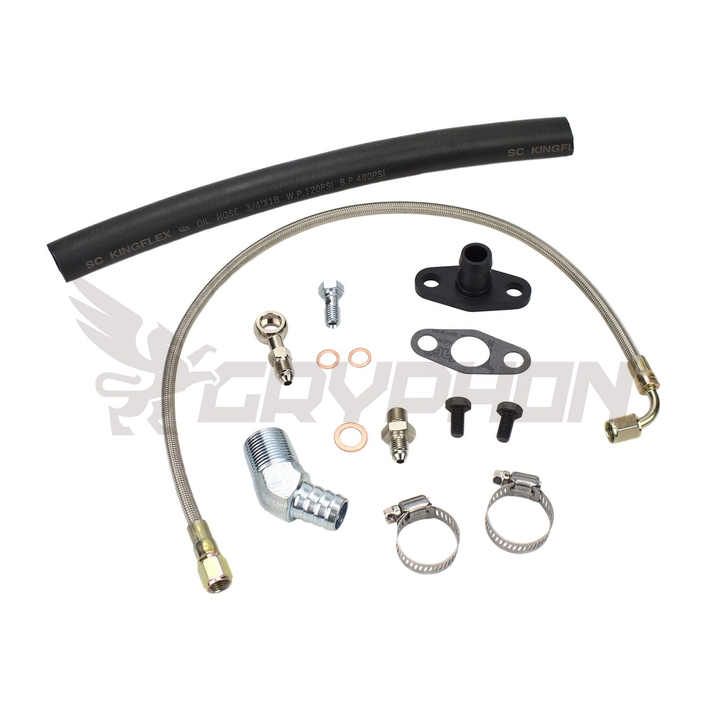 Turbo Oil Feed Return Line Kit Nissan TD42 GU with Holset HX30 HX35