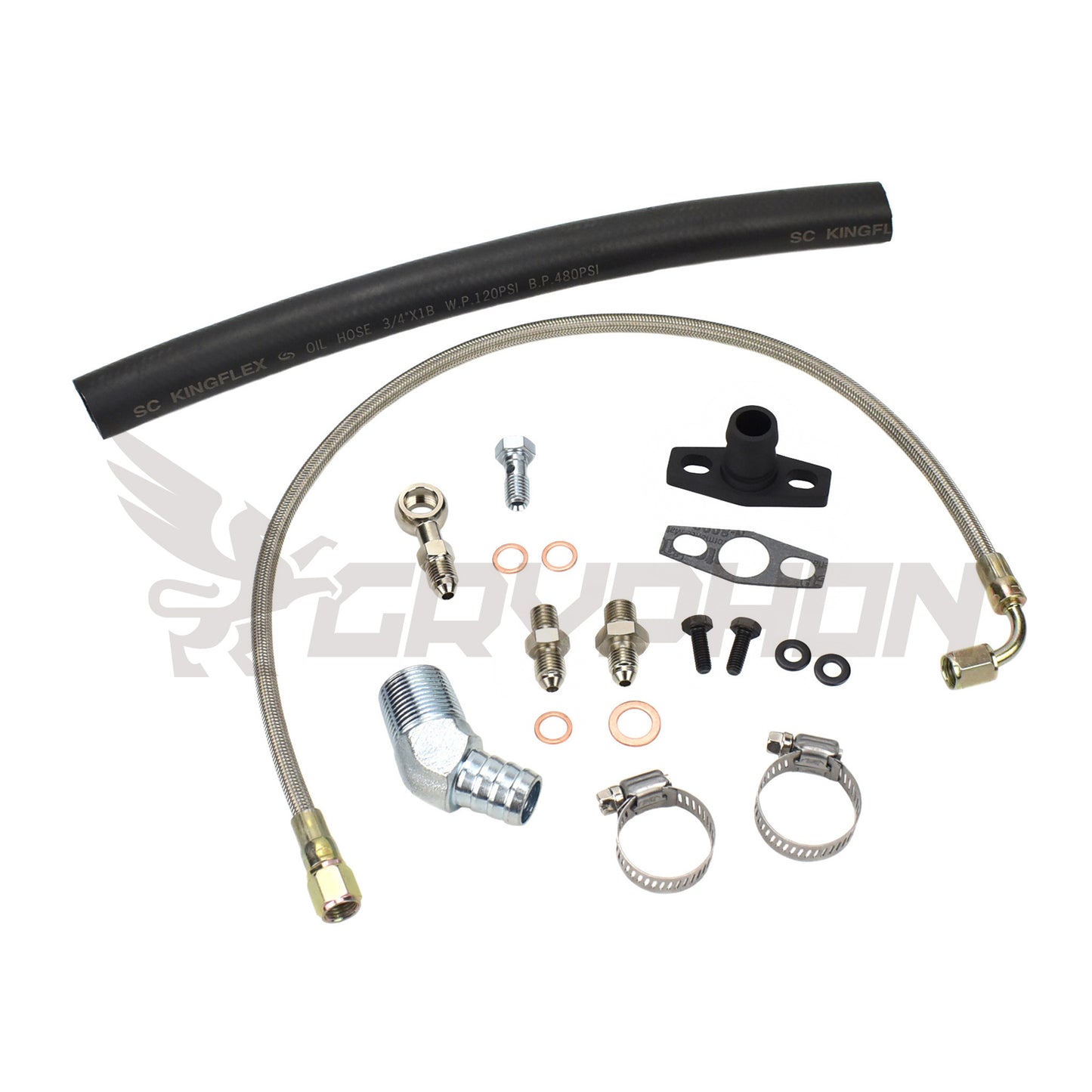 Turbo Oil Feed Return Line Kit Nissan TD42 GU with TD05H