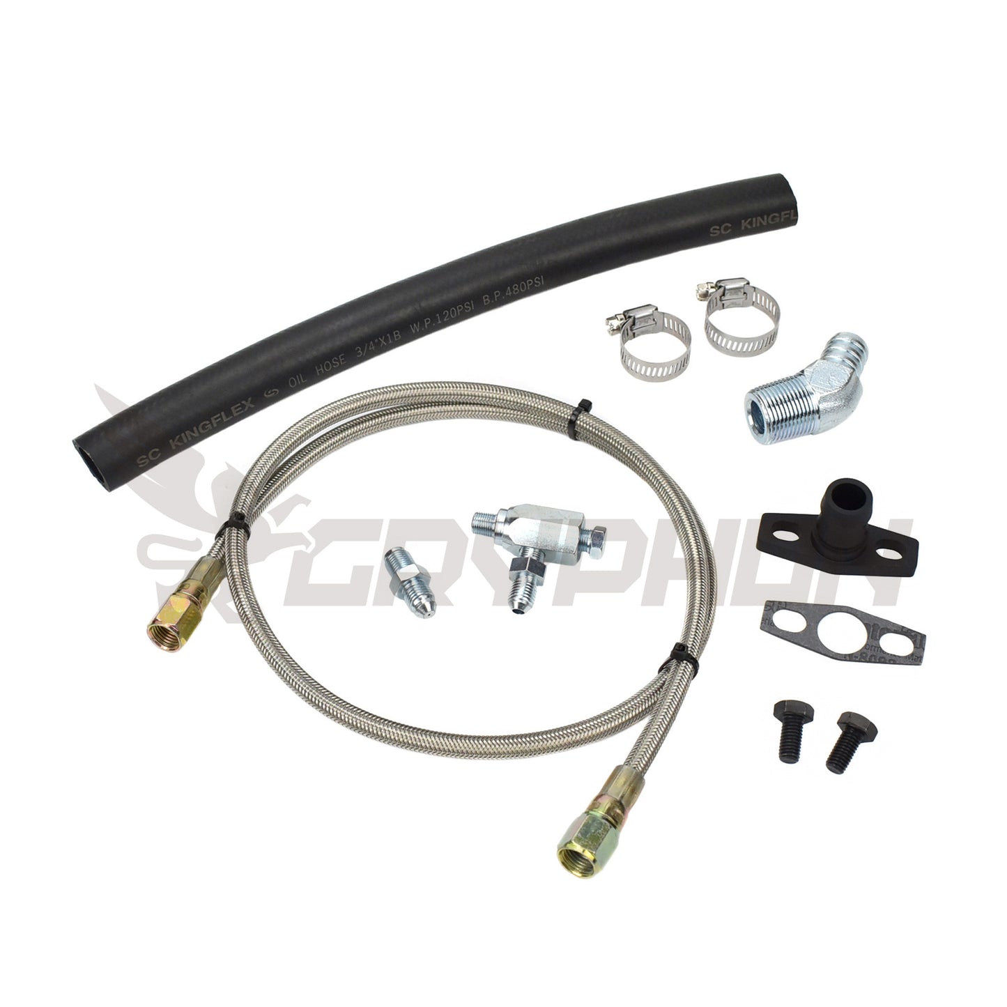 Turbo Oil Feed Return Line Kit Toyota Land Cruiser 1HZ with Garrett GT28R