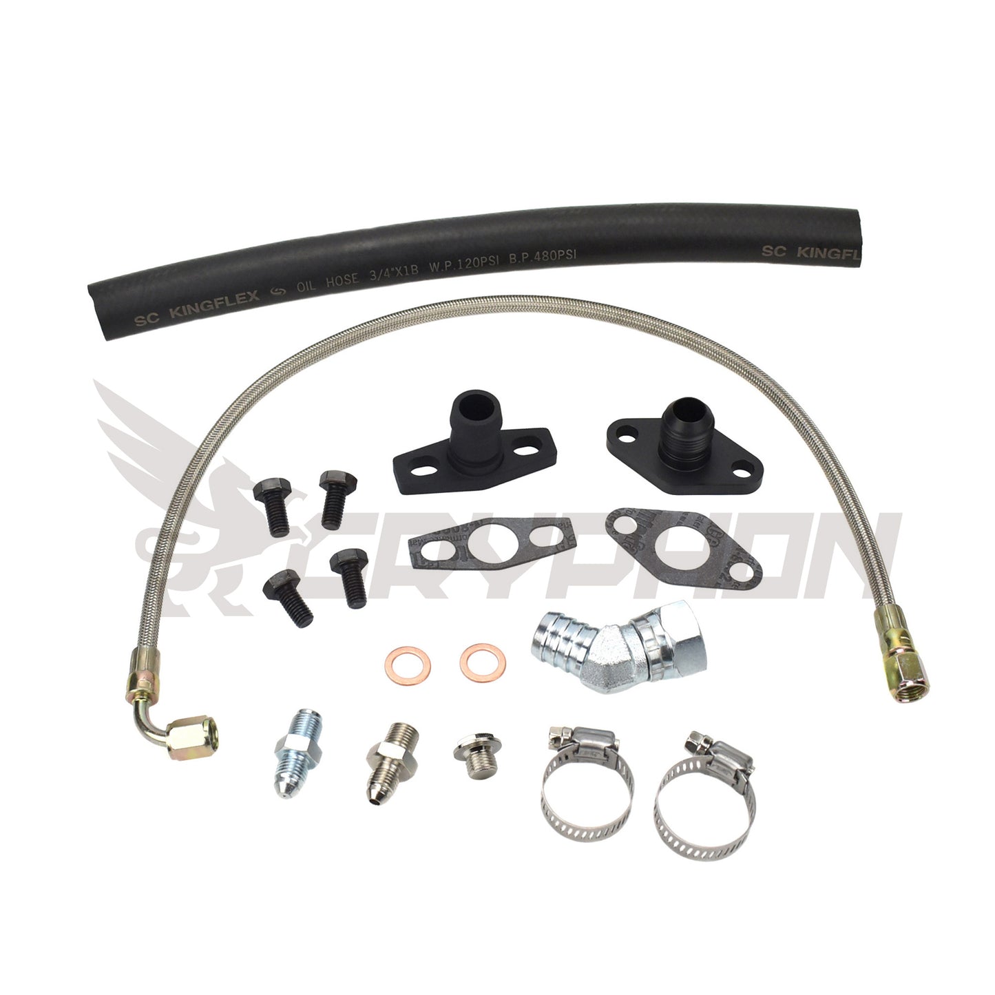 Turbo Oil Feed Return Line Kit Toyota Supra 1JZ 2JZ with Garrett T25 T28