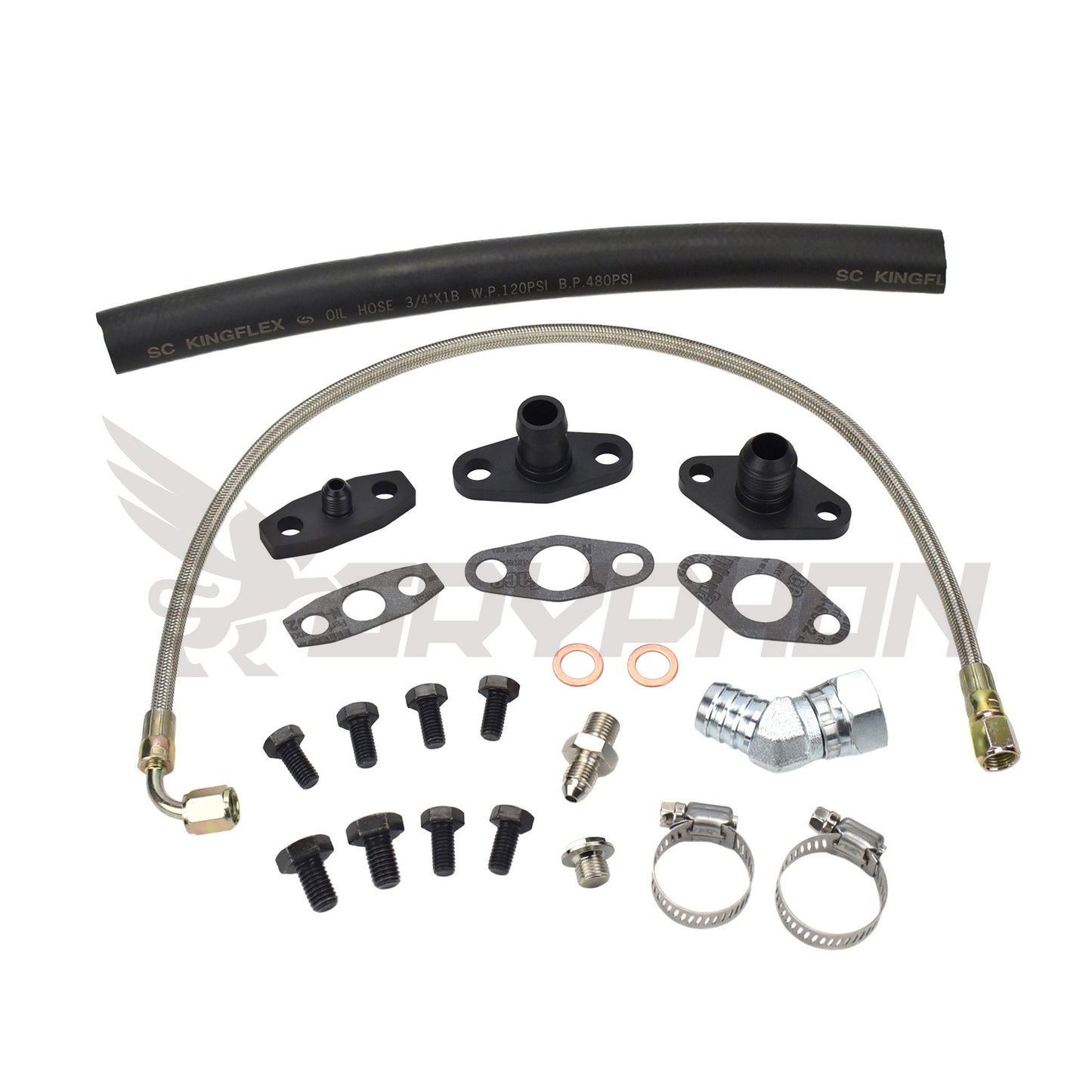 Turbo Oil Feed Return Line Kit Toyota Supra 1JZ 2JZ with Garrett GT37R GT40R GT42R GT45R