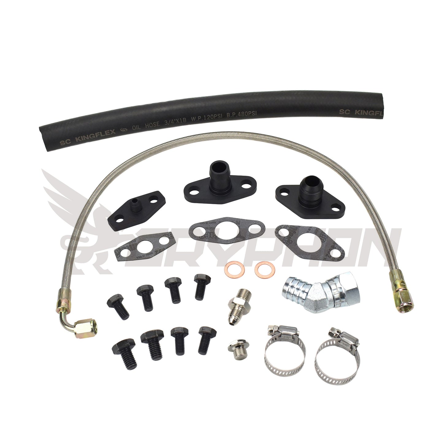 Turbo Oil Feed Return Line Kit Toyota Supra 1JZ 2JZ with Garrett T3 T4