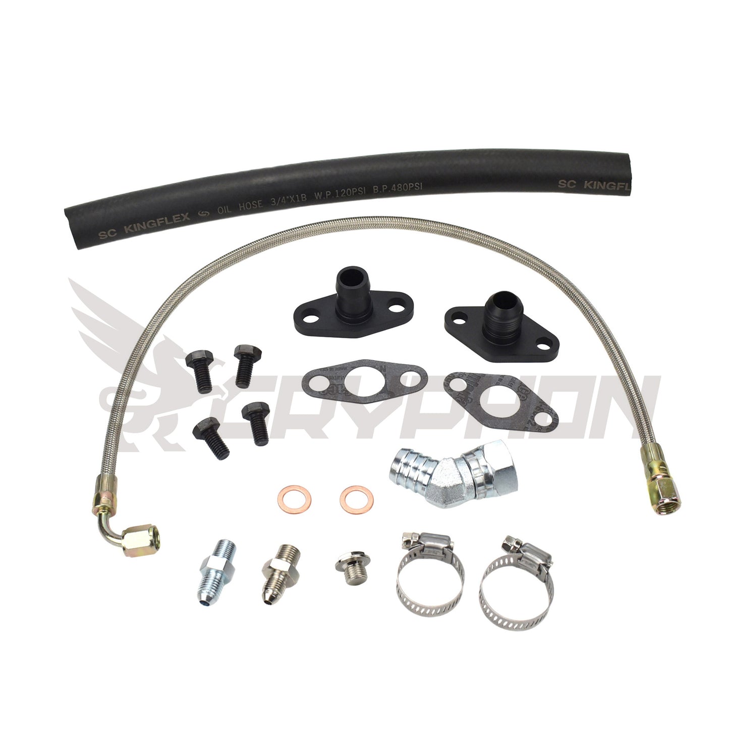 Turbo Oil Feed Return Line Kit Toyota Supra 1JZ 2JZ with Precision PTE