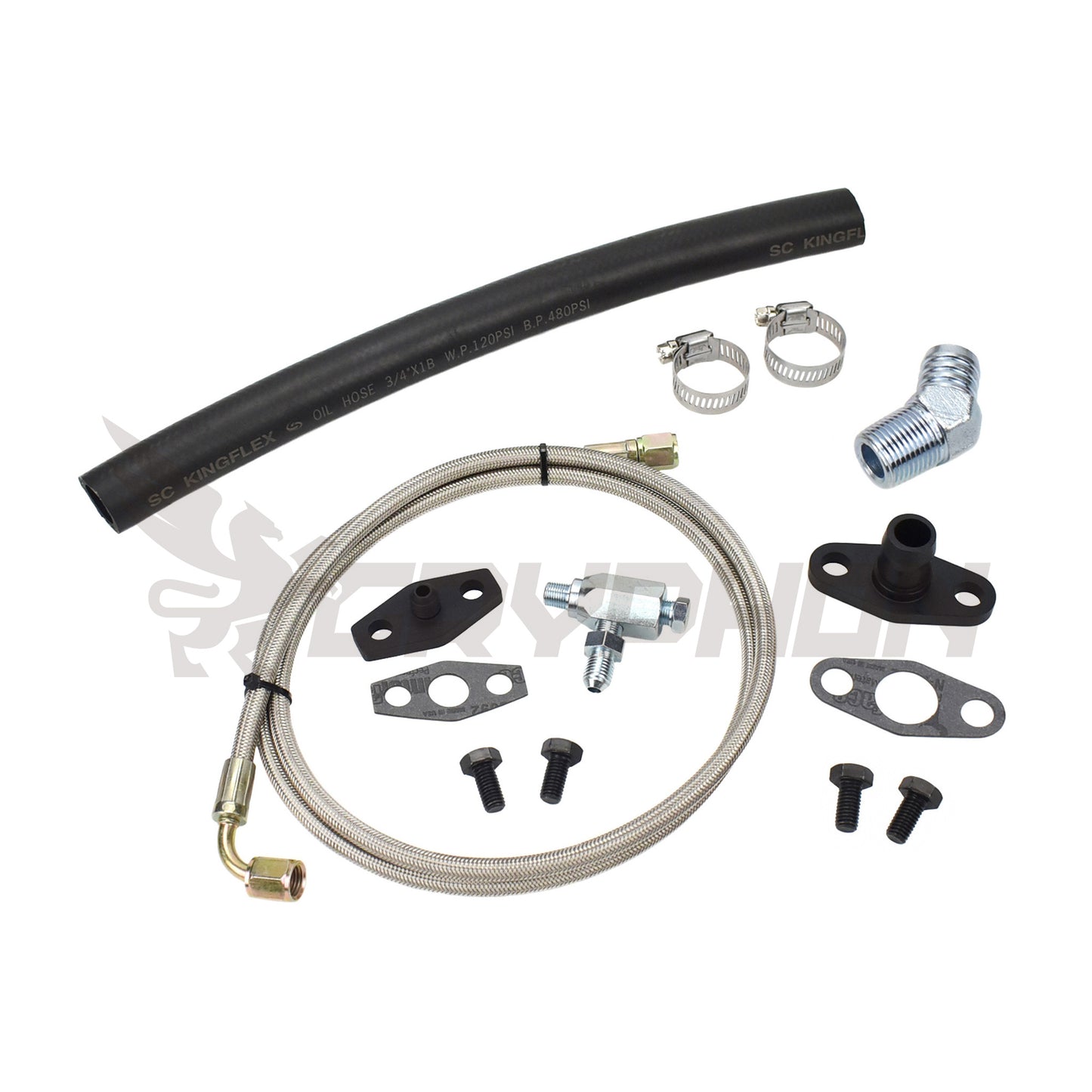 Turbo Oil Feed Return Line Kit Toyota Land Cruiser 2H with Holset Super HX30W