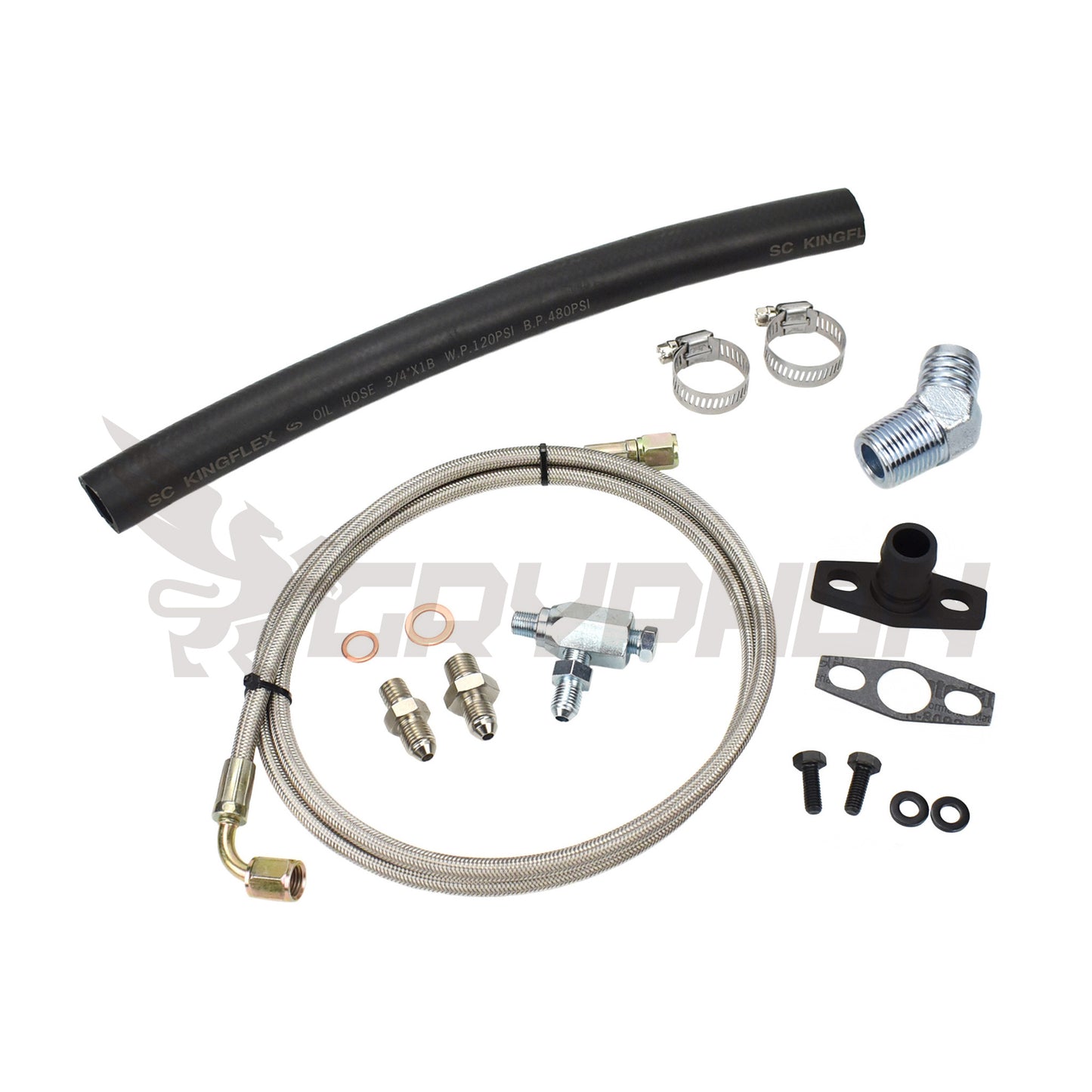 Turbo Oil Feed Return Line Kit Toyota Land Cruiser 2H with TD05H