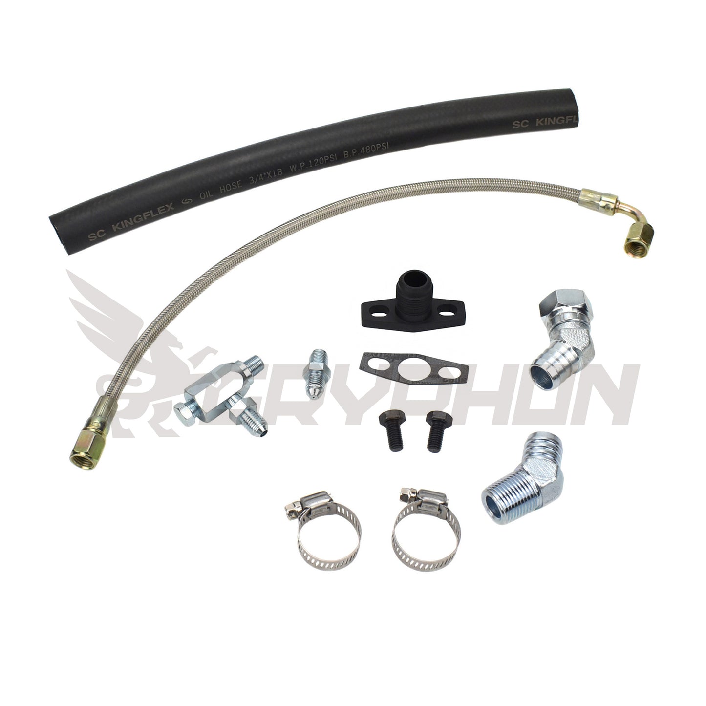 Turbo Oil Feed Return Line Kit Toyota 2RZ 3RZ with Garrett G-Series G30 G35