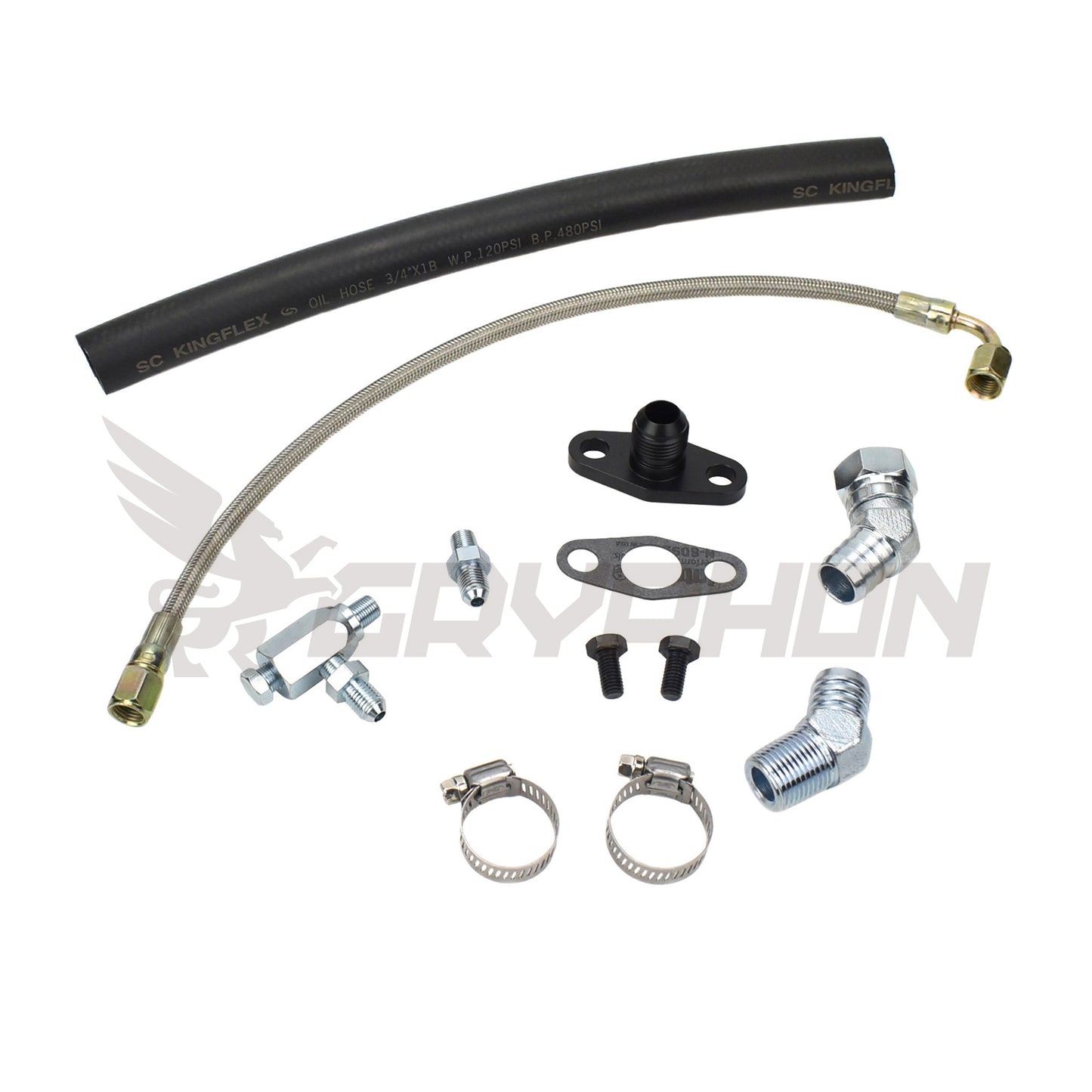 Turbo Oil Feed Return Line Kit Toyota 2RZ 3RZ with Precision PTE