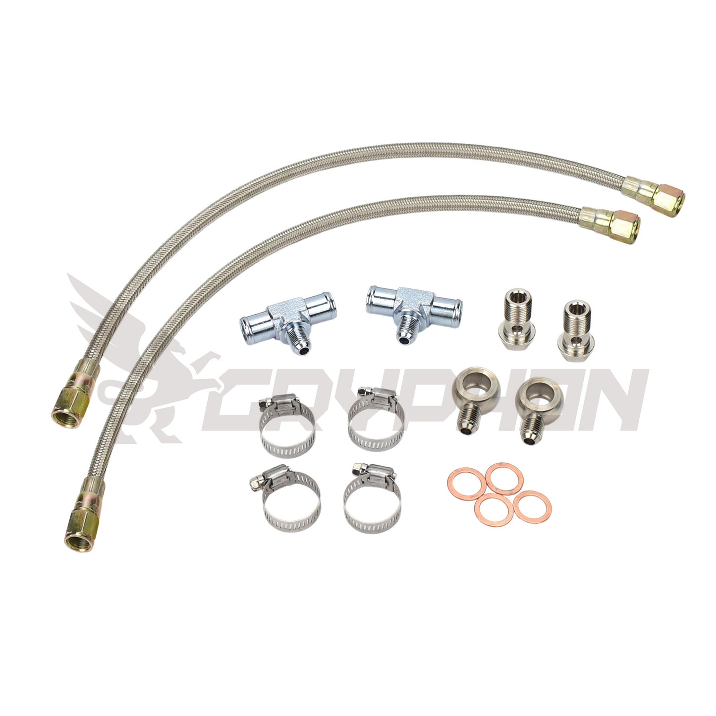 Universal Turbo Water Line Kit 6AN 3/8" Hose M16x1.5 (N/A to Turbo)