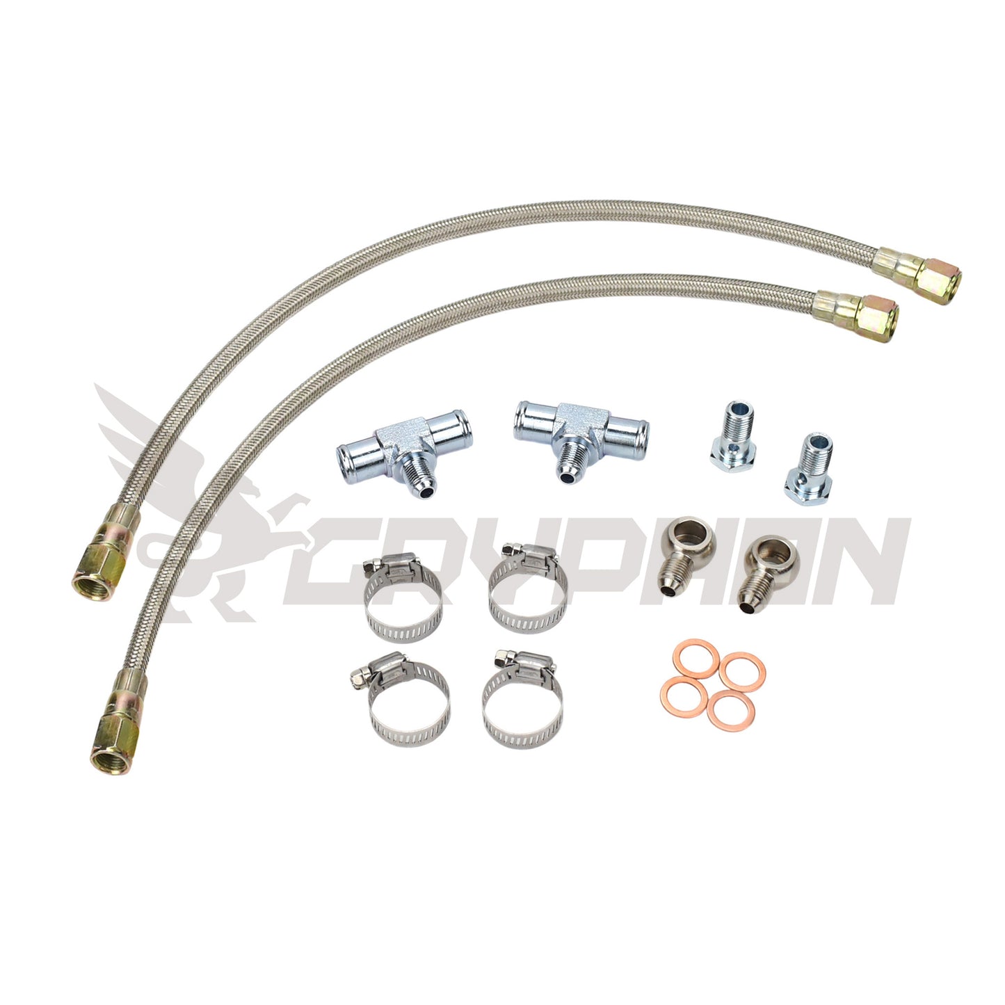 Universal Turbo Water Line Kit 6AN 3/8" Hose M14x1.5 (N/A to Turbo)