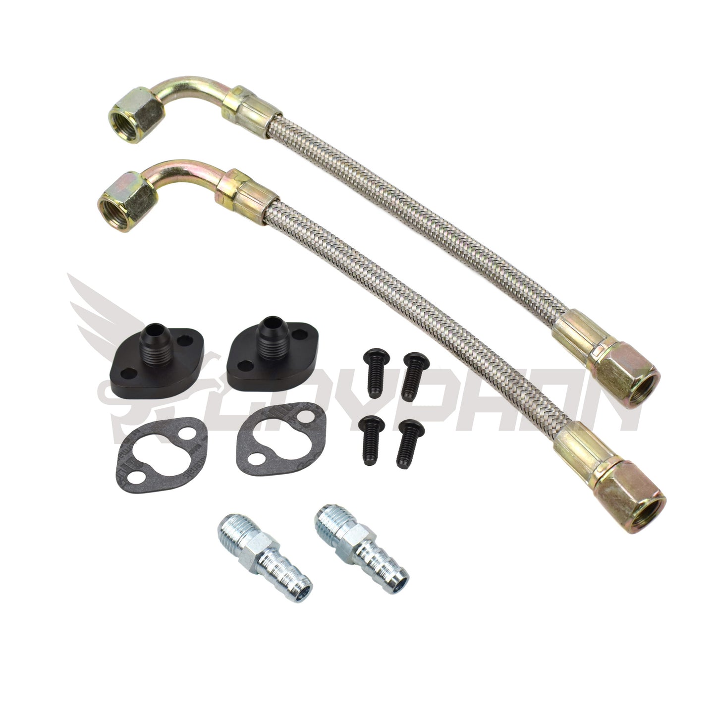 Universal Turbo Water Line Kit 6AN 3/8" Hose Toyota CT9 CT12 CT15 CT20 CT26