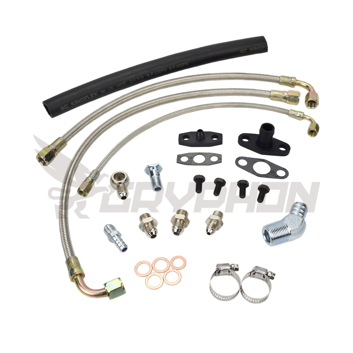 Turbo oil and water line kit for Garrett G40 G42 G45 on Holden VL RB30ET
