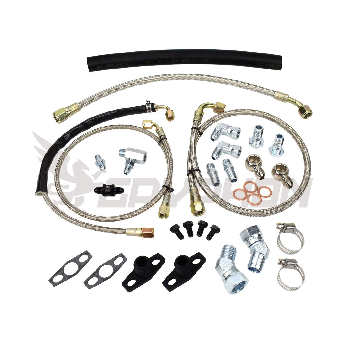 Turbo Oil Water Line Kit Ford Falcon XR6 FG Top Mount Garrett GT3576R
